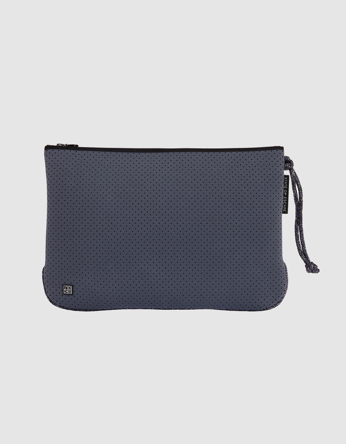 Everyday large flat pouch pewter