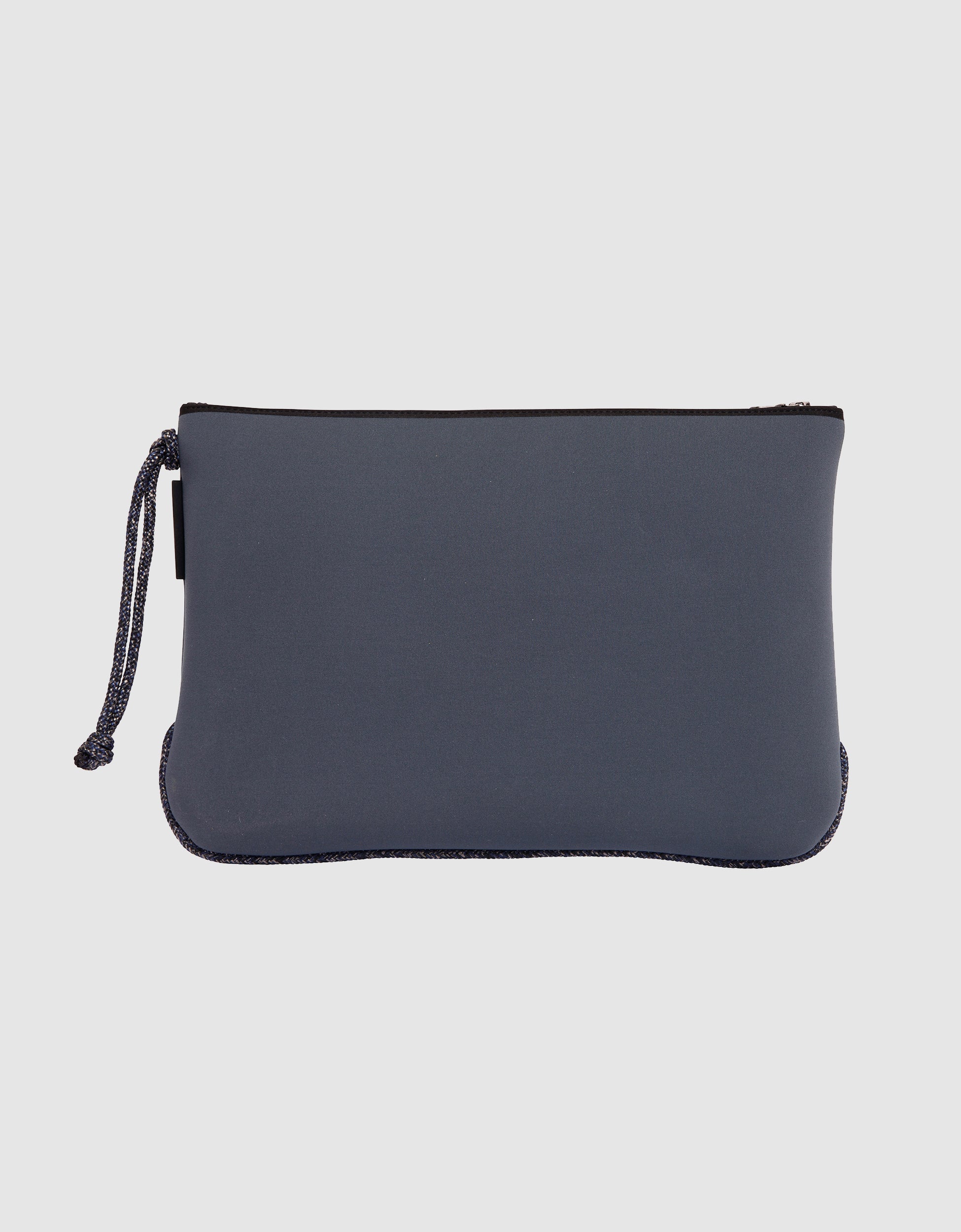 Everyday large flat pouch in pewter