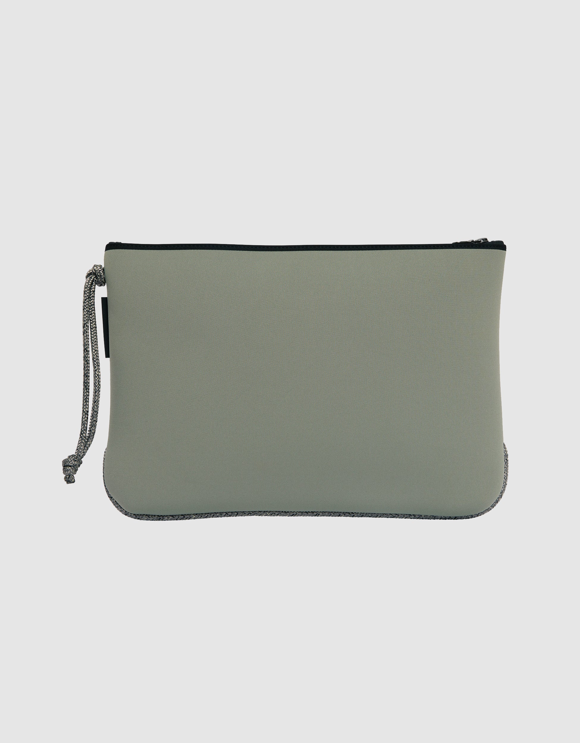 Everyday large flat pouch in sage green