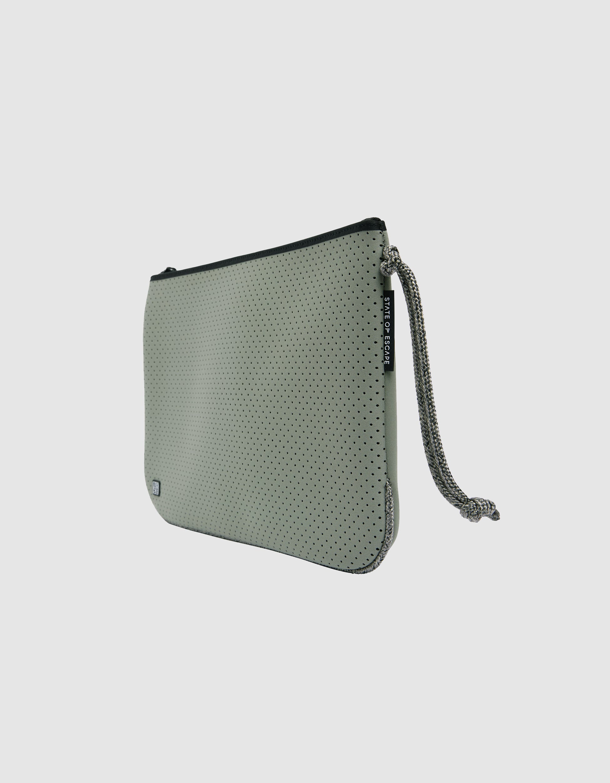 Everyday large flat pouch in sage green
