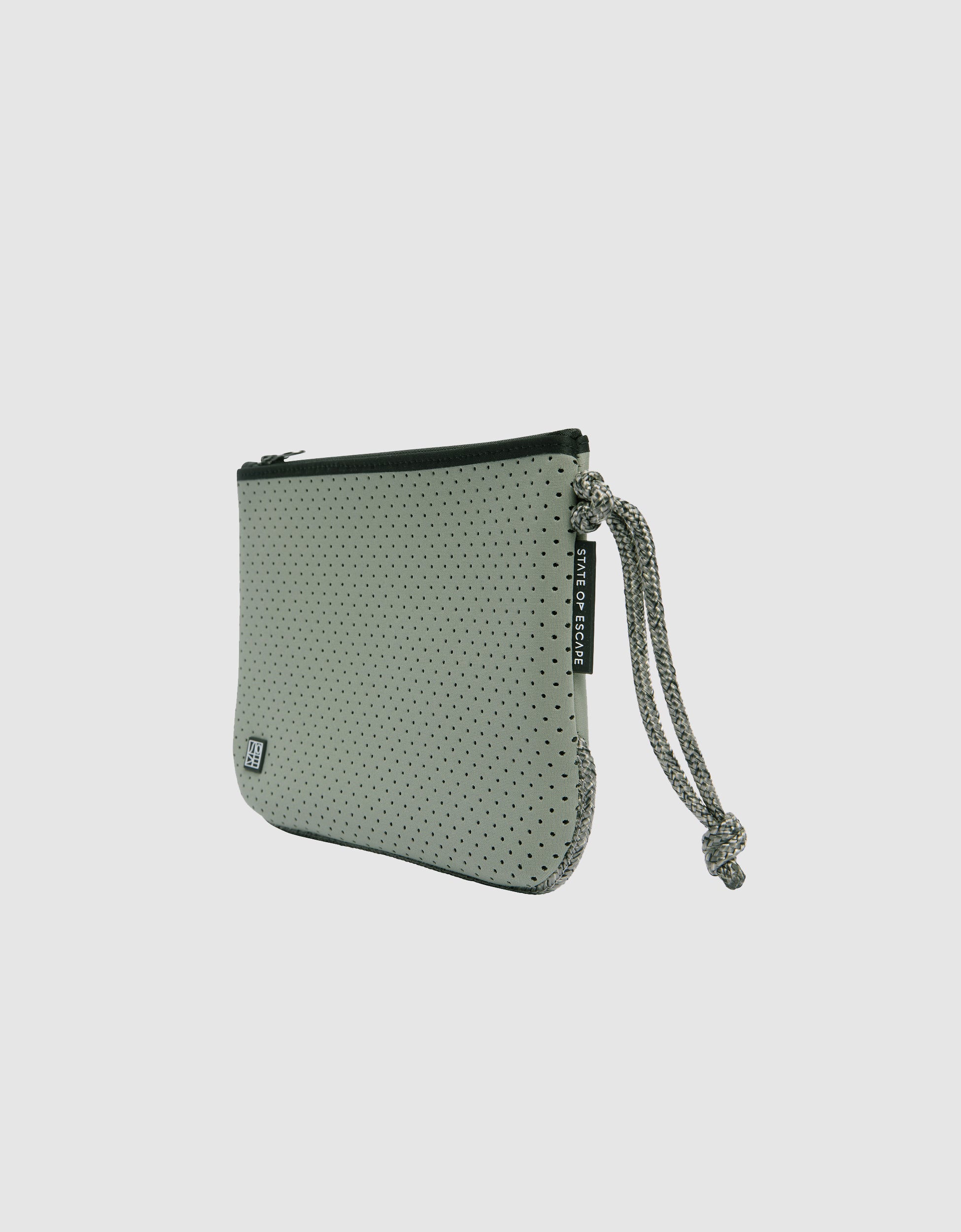 Everyday medium flat pouch in sage green