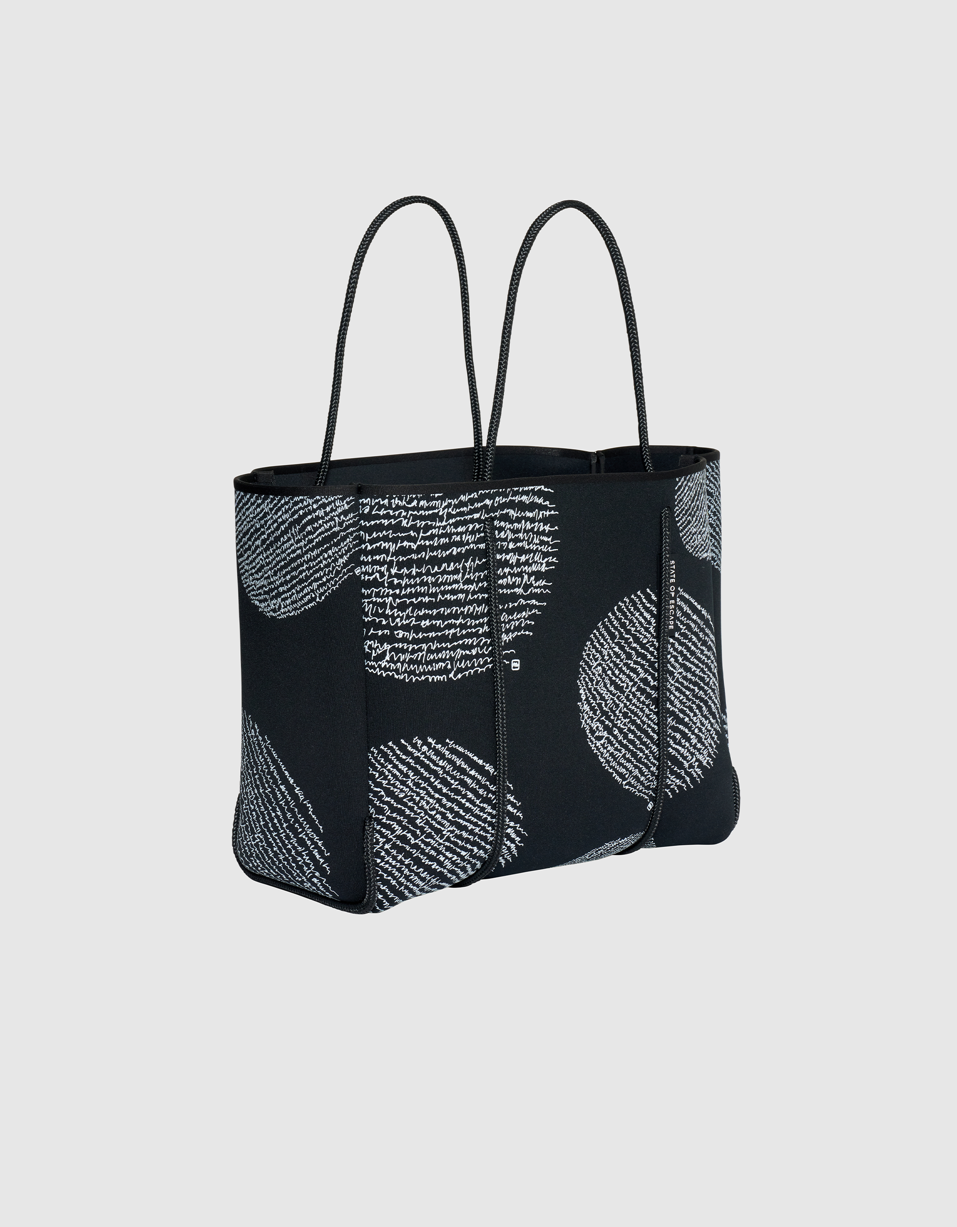 【STATE OF ESCAPE】Heralbony x Flying Solo tote 限定品コラボ Heralbony x Flying Solo tote in black – State of Escape