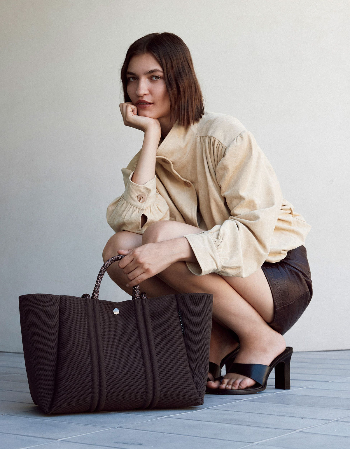Meridian large tote chocolate