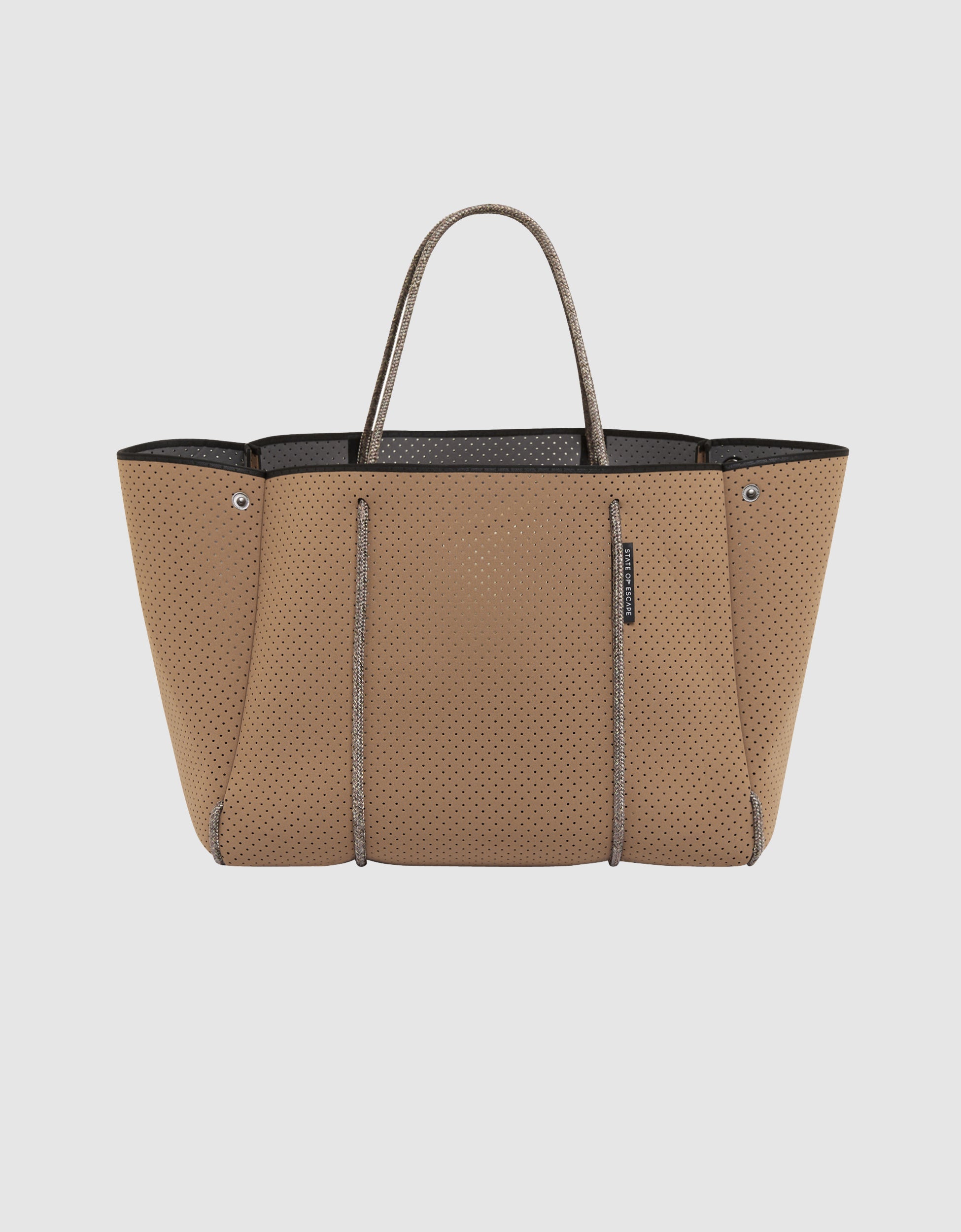Escape™ tote in caramel / steel (dual tone)