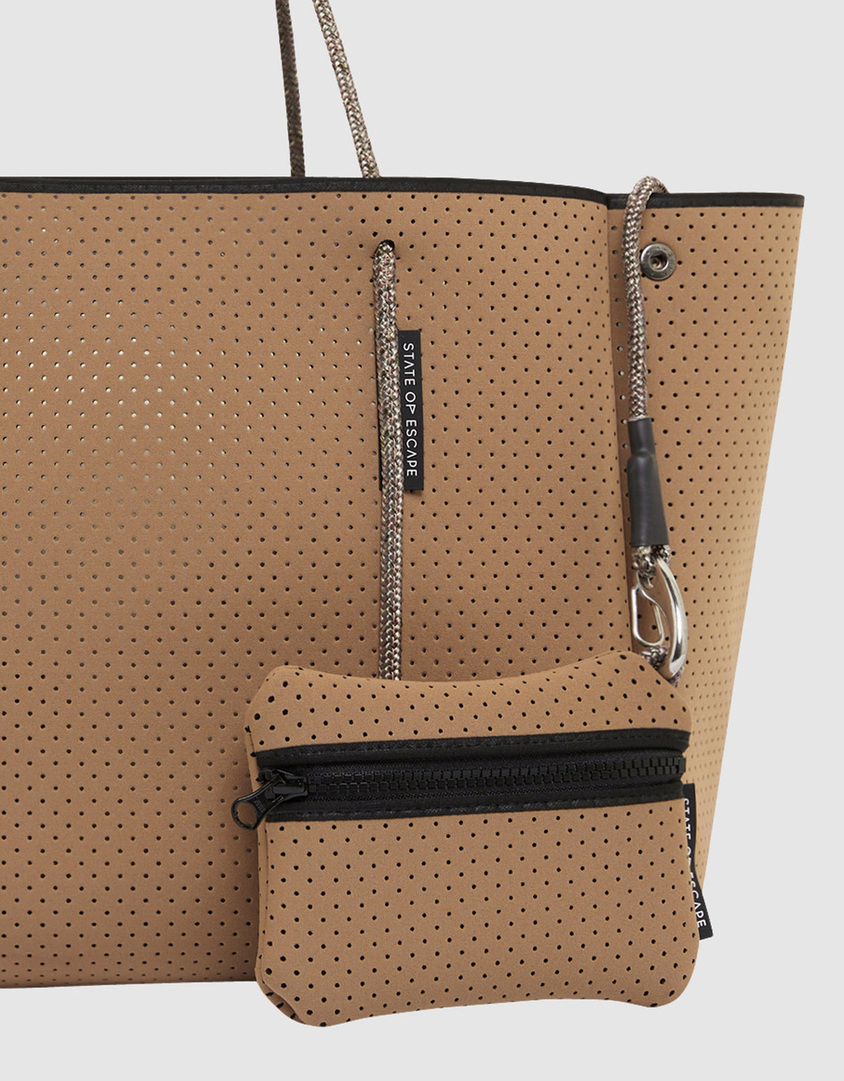 Escape™ tote caramel / steel (dual tone)