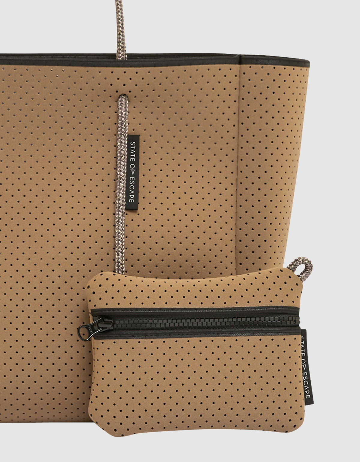 Flying Solo tote caramel / steel (dual tone)