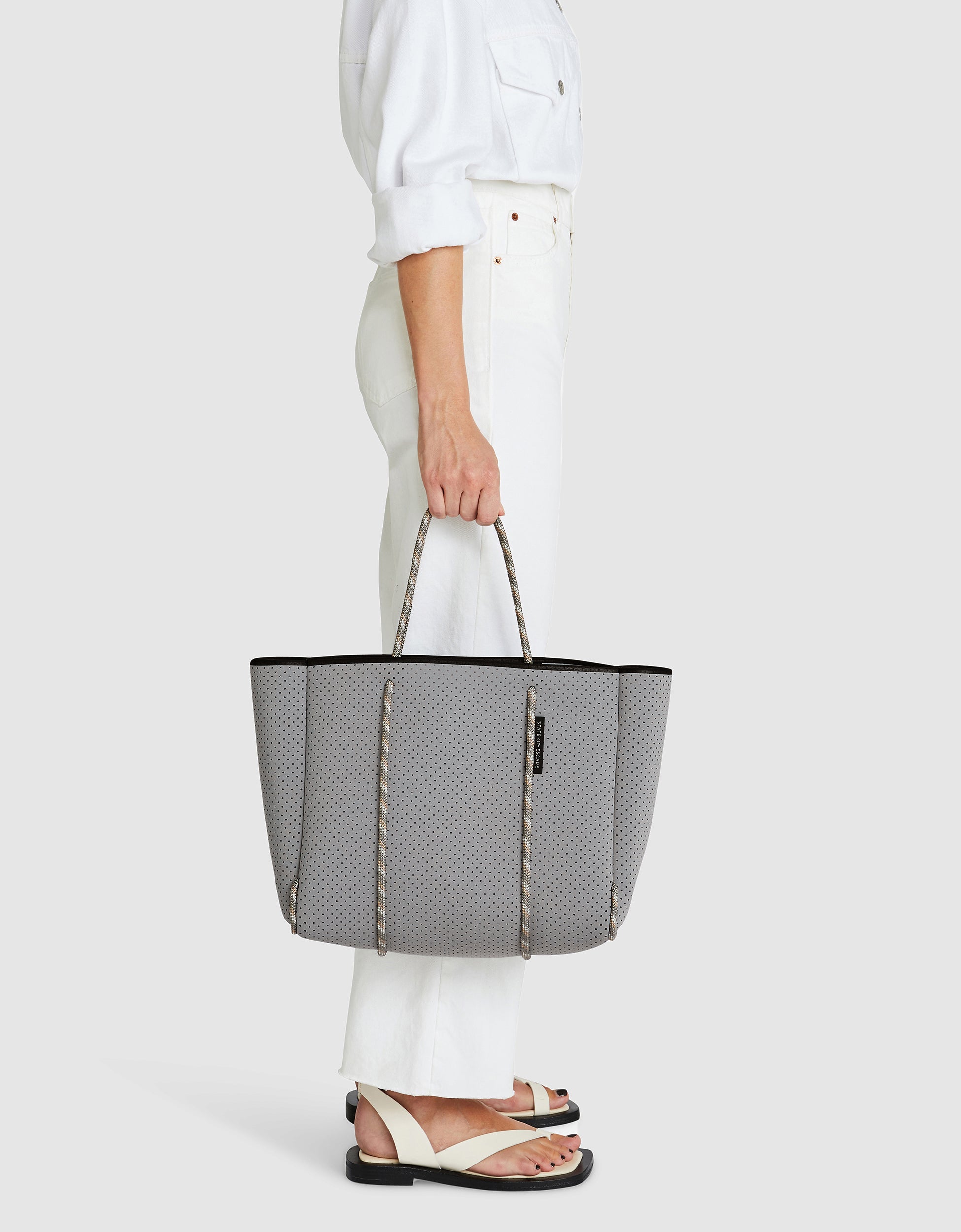 Flying Solo tote in dove – State of Escape