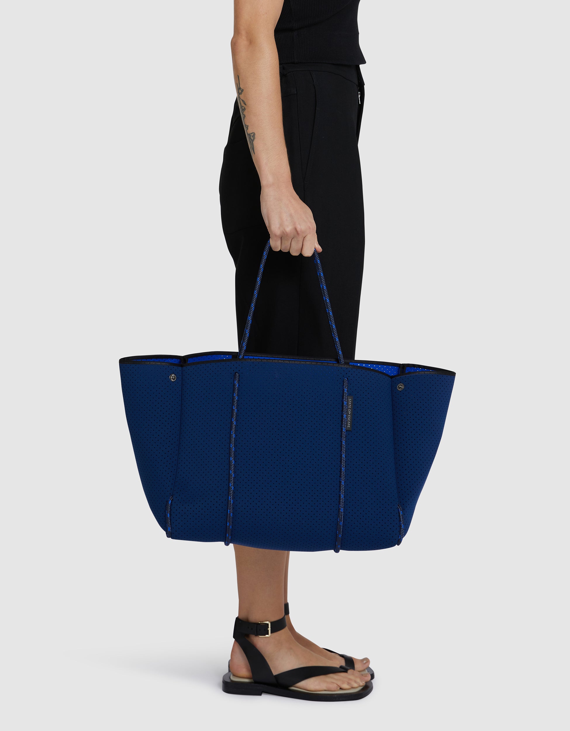 Neon Tote Bag in Navy Electric Blue – State of Escape