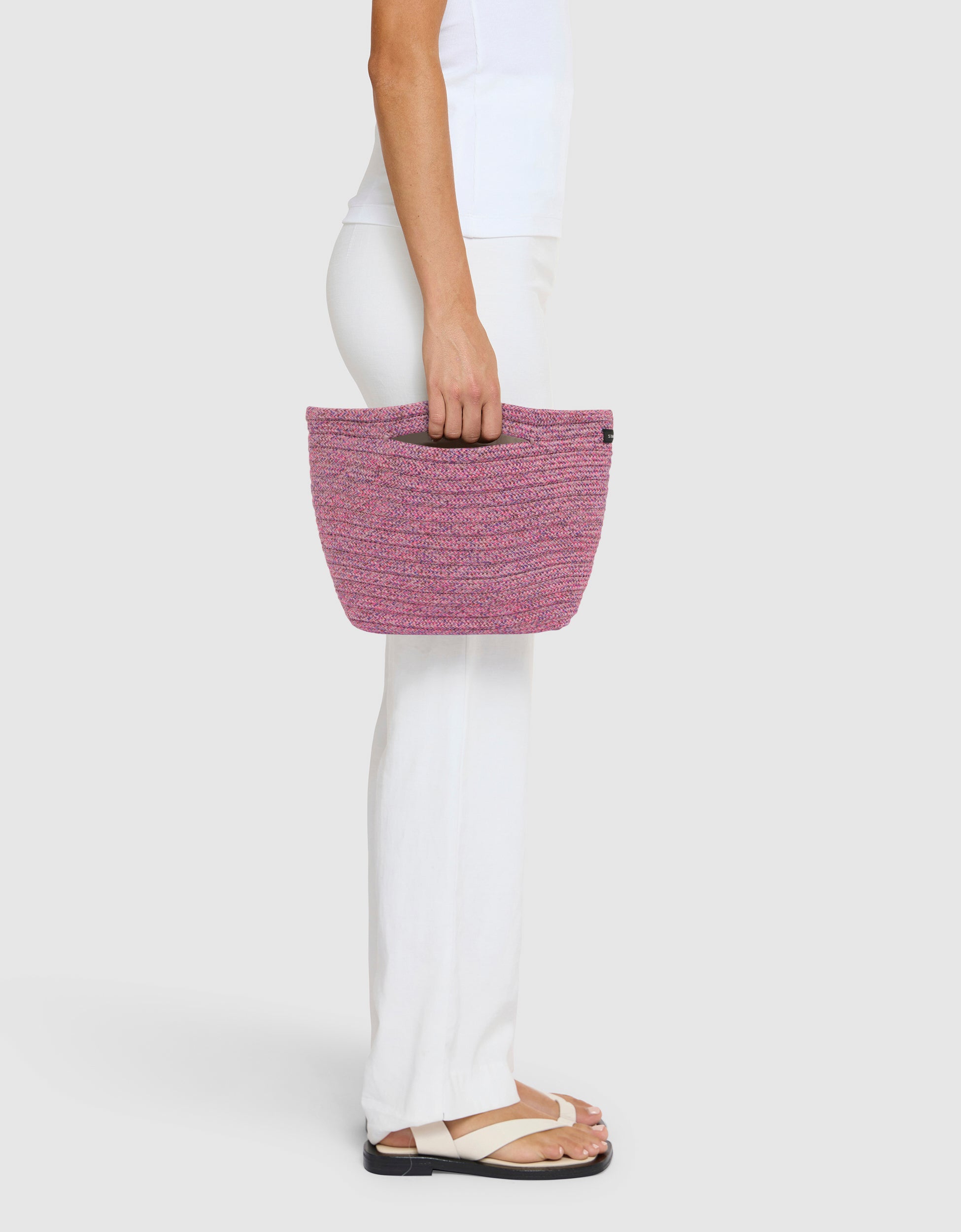 Adrift clutch large in rosebud