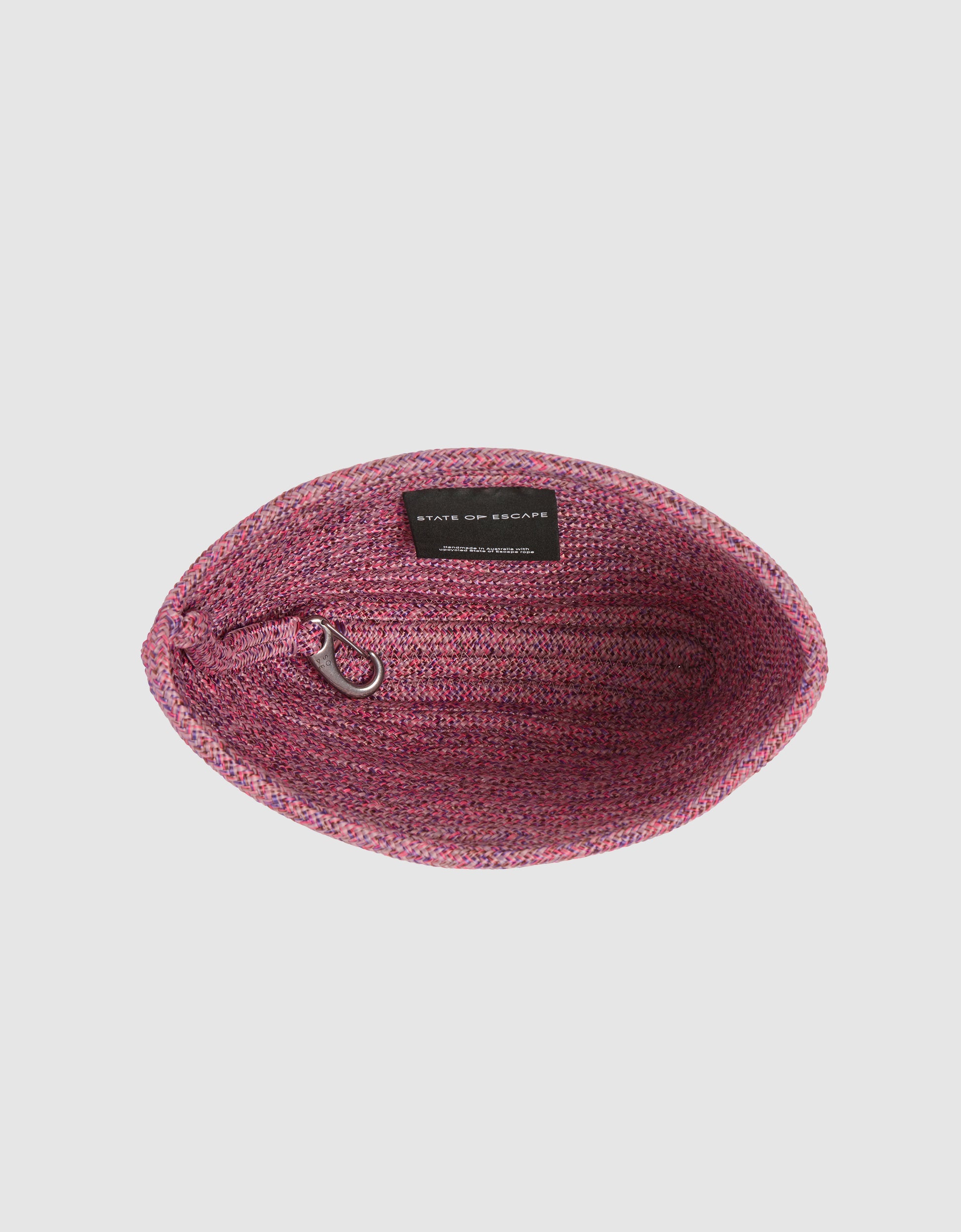 Adrift clutch large in rosebud