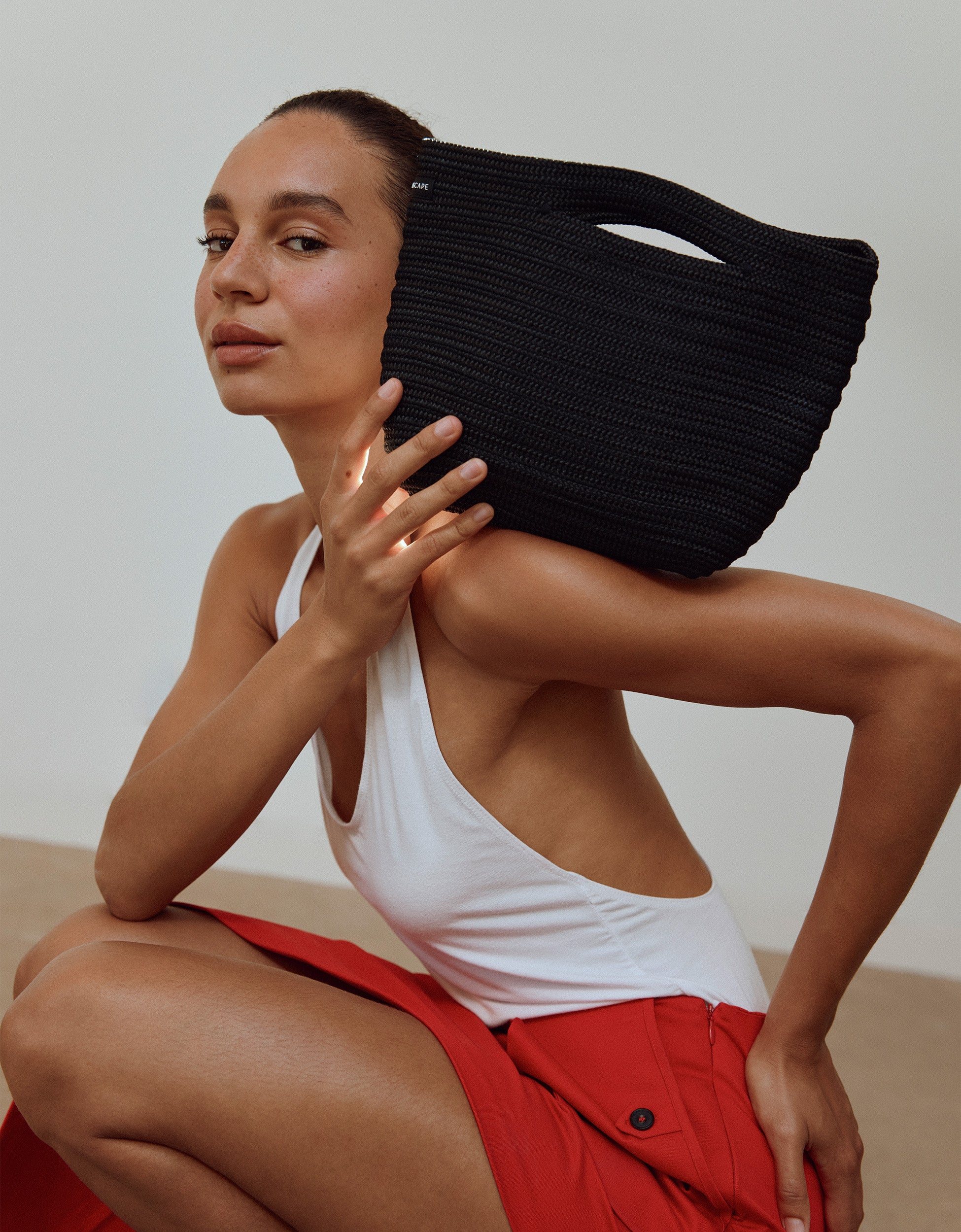 Adrift clutch large in black