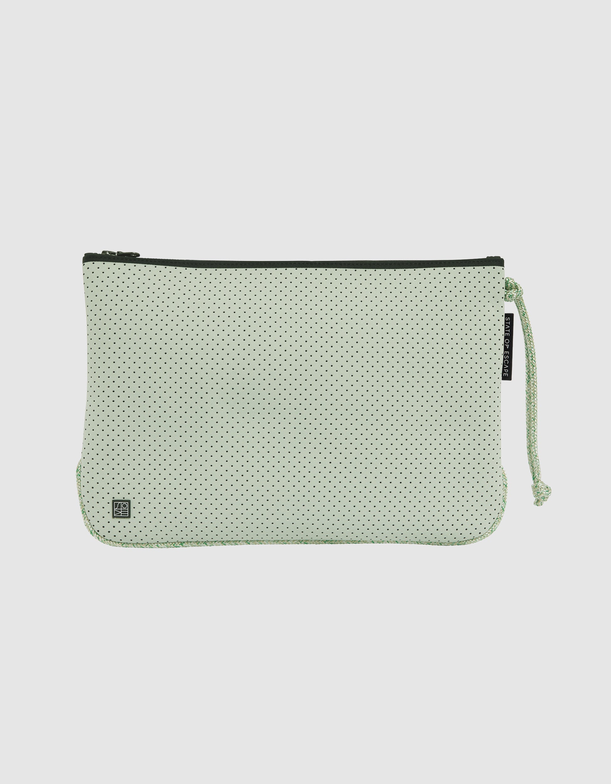 Everyday large flat pouch in seafoam