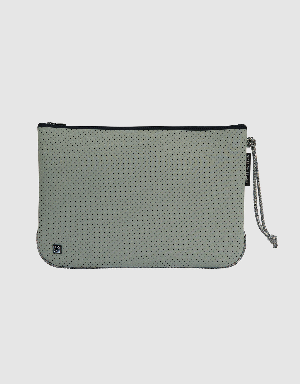 Everyday large flat pouch sage green