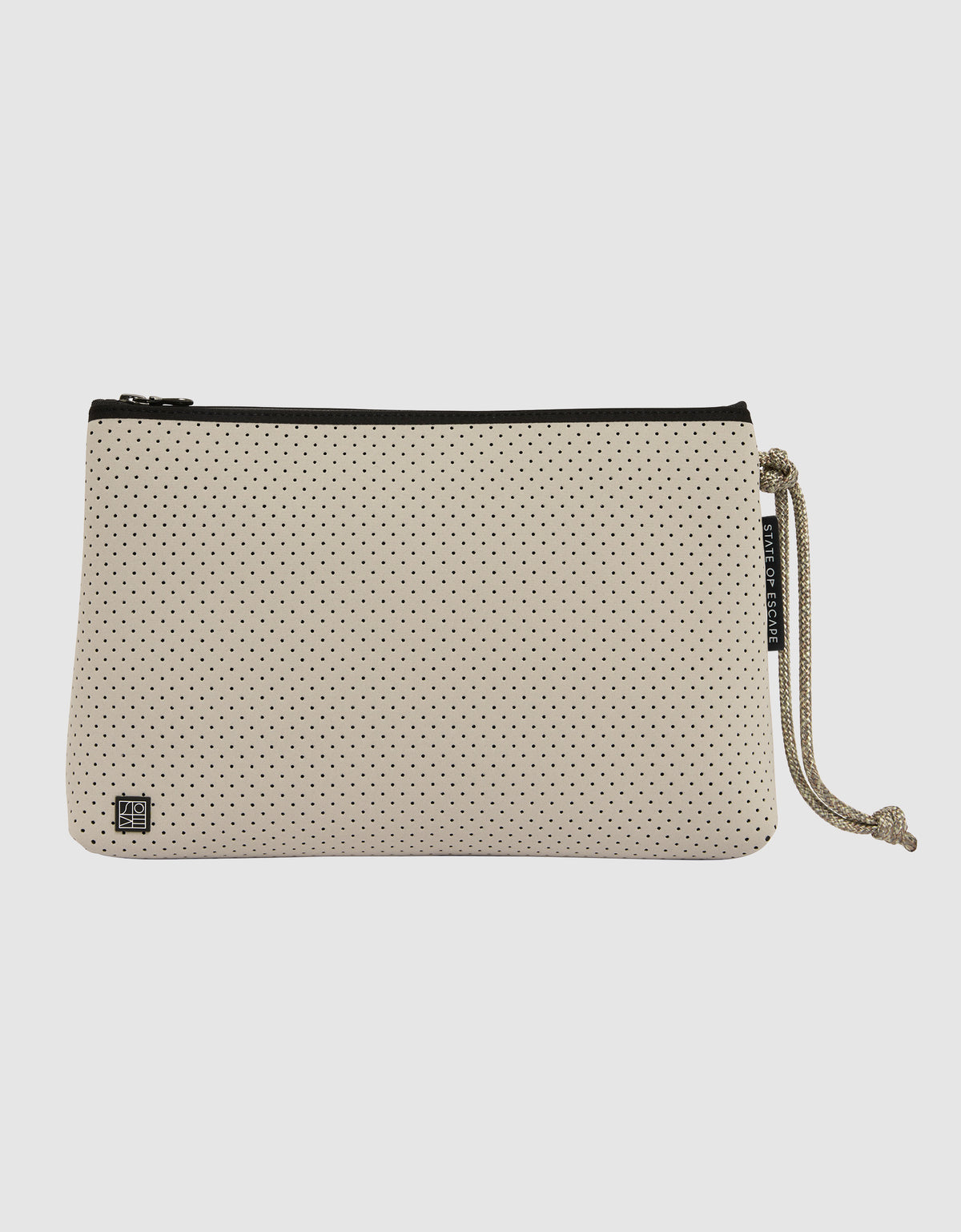 Everyday large pouch in stone