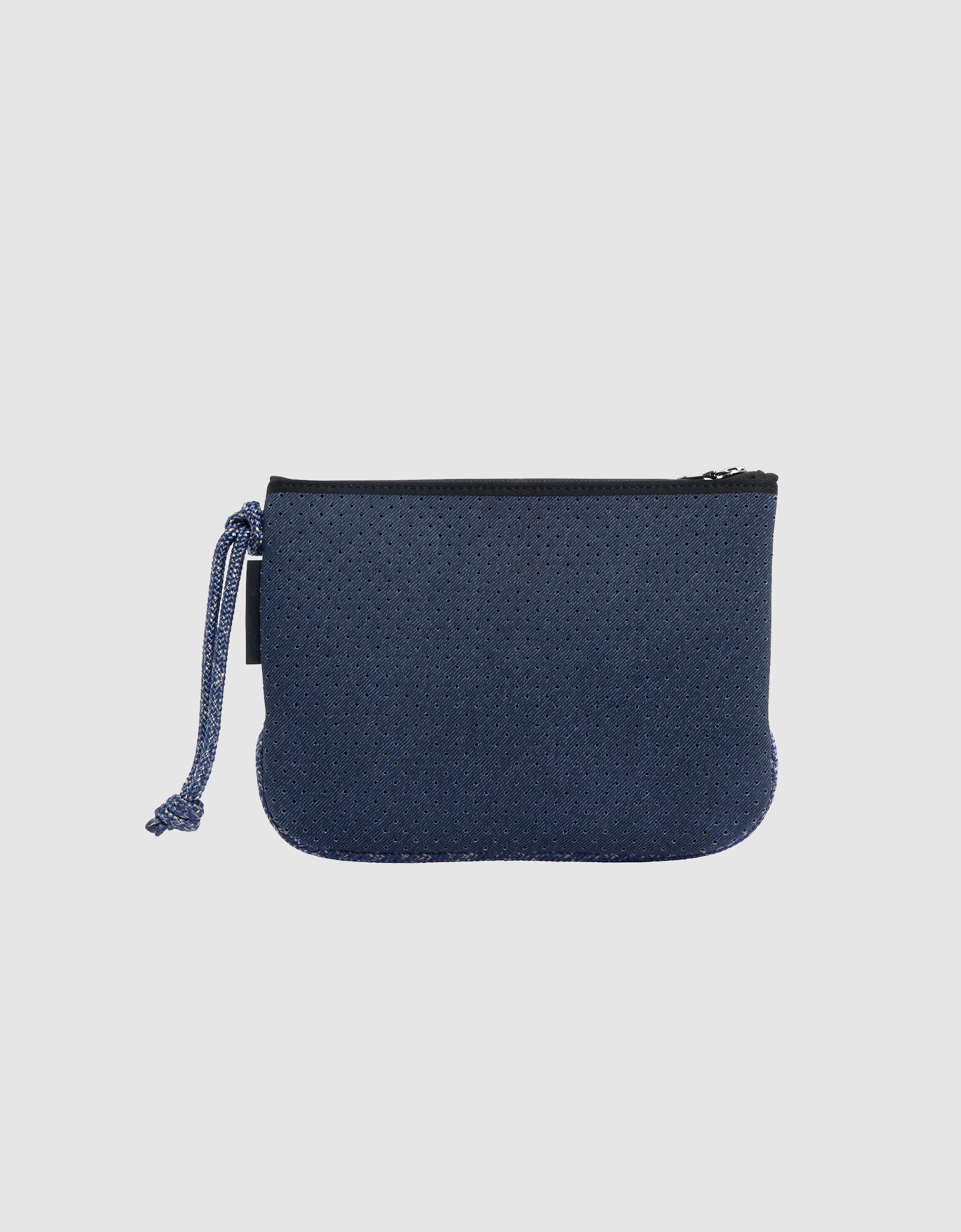 Everyday medium flat pouch in dark denim