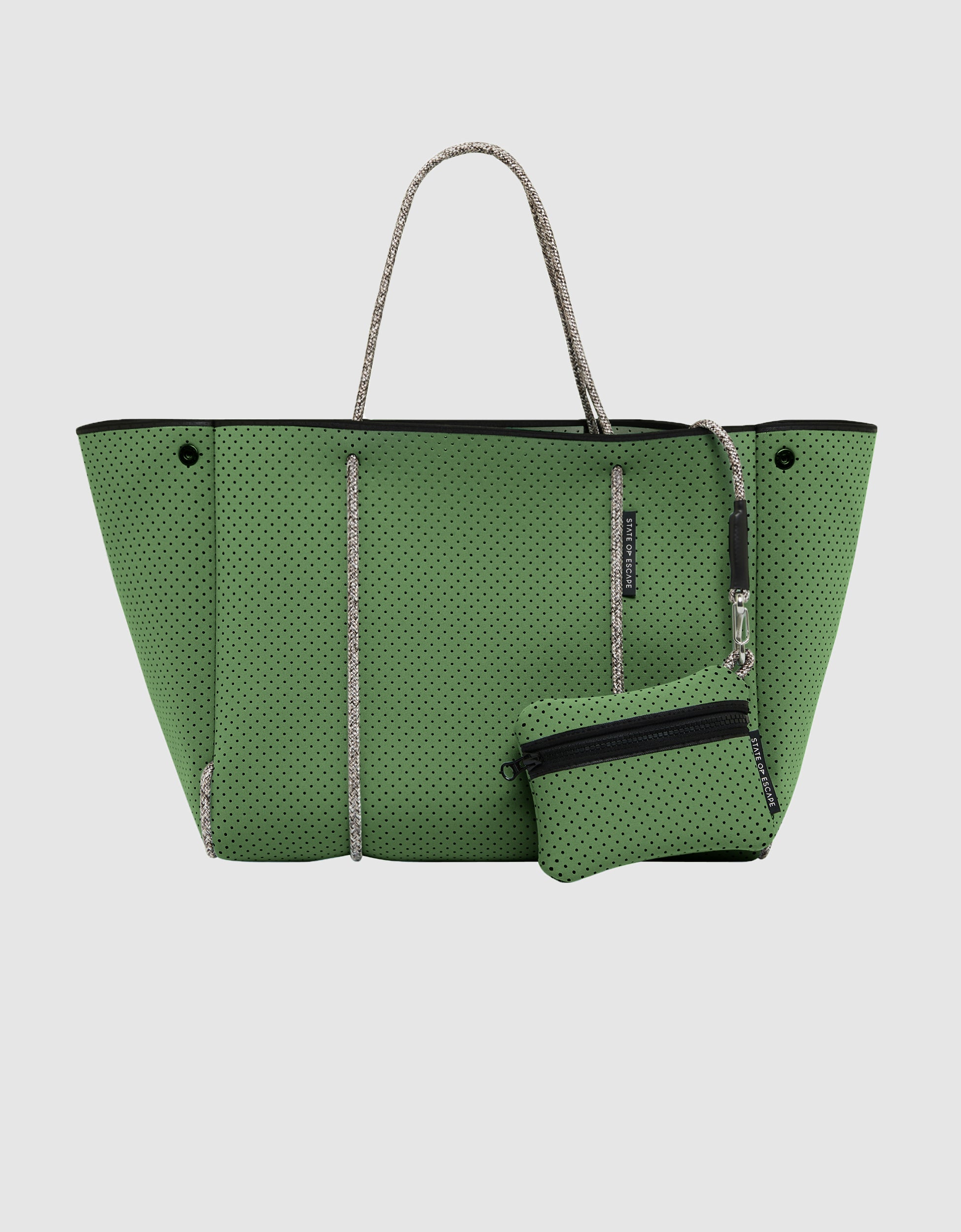 Escape tote in eucalyptus / sea salt