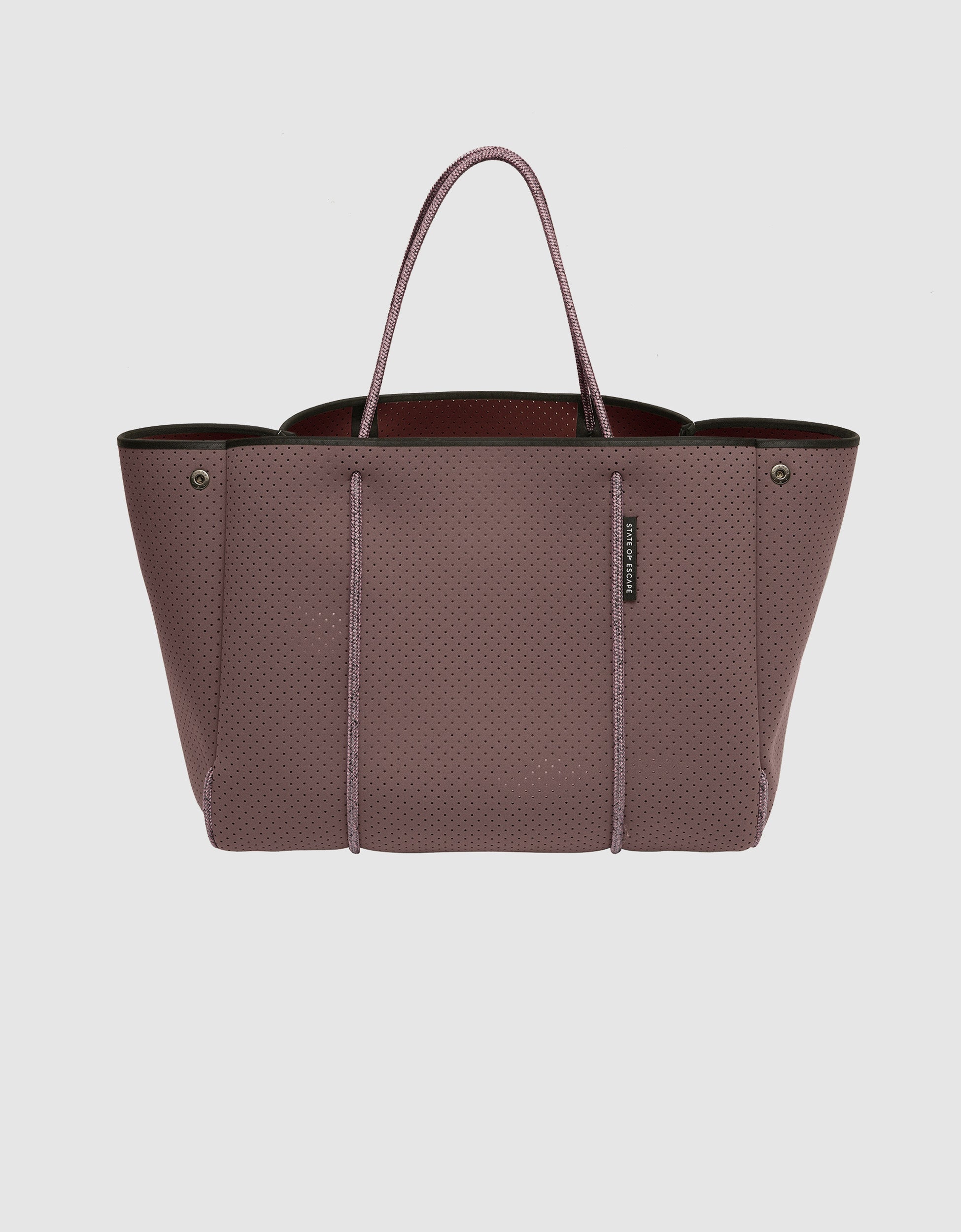 Escape tote in peppercorn / espresso