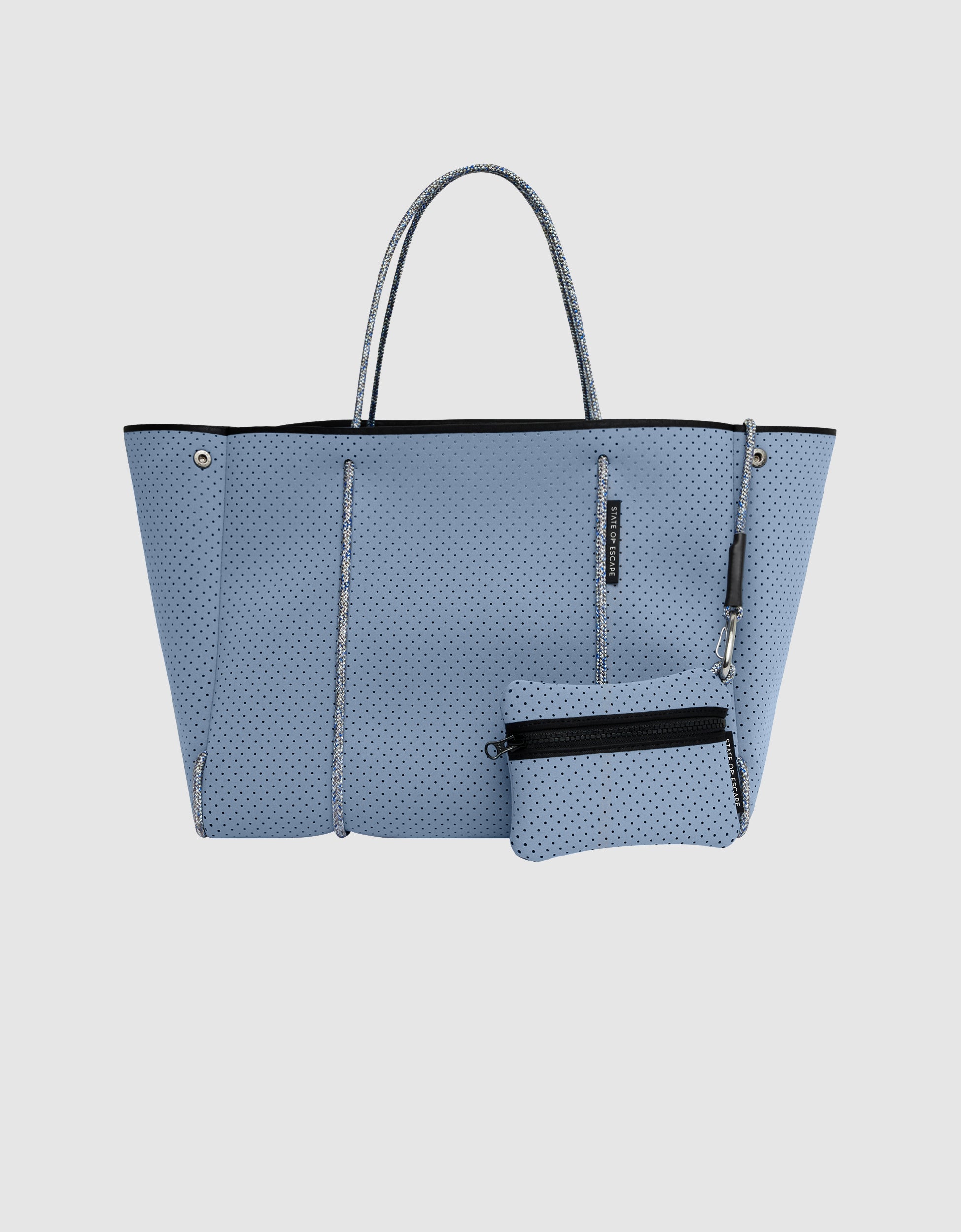 Escape tote in washed lapis / washed cornflower