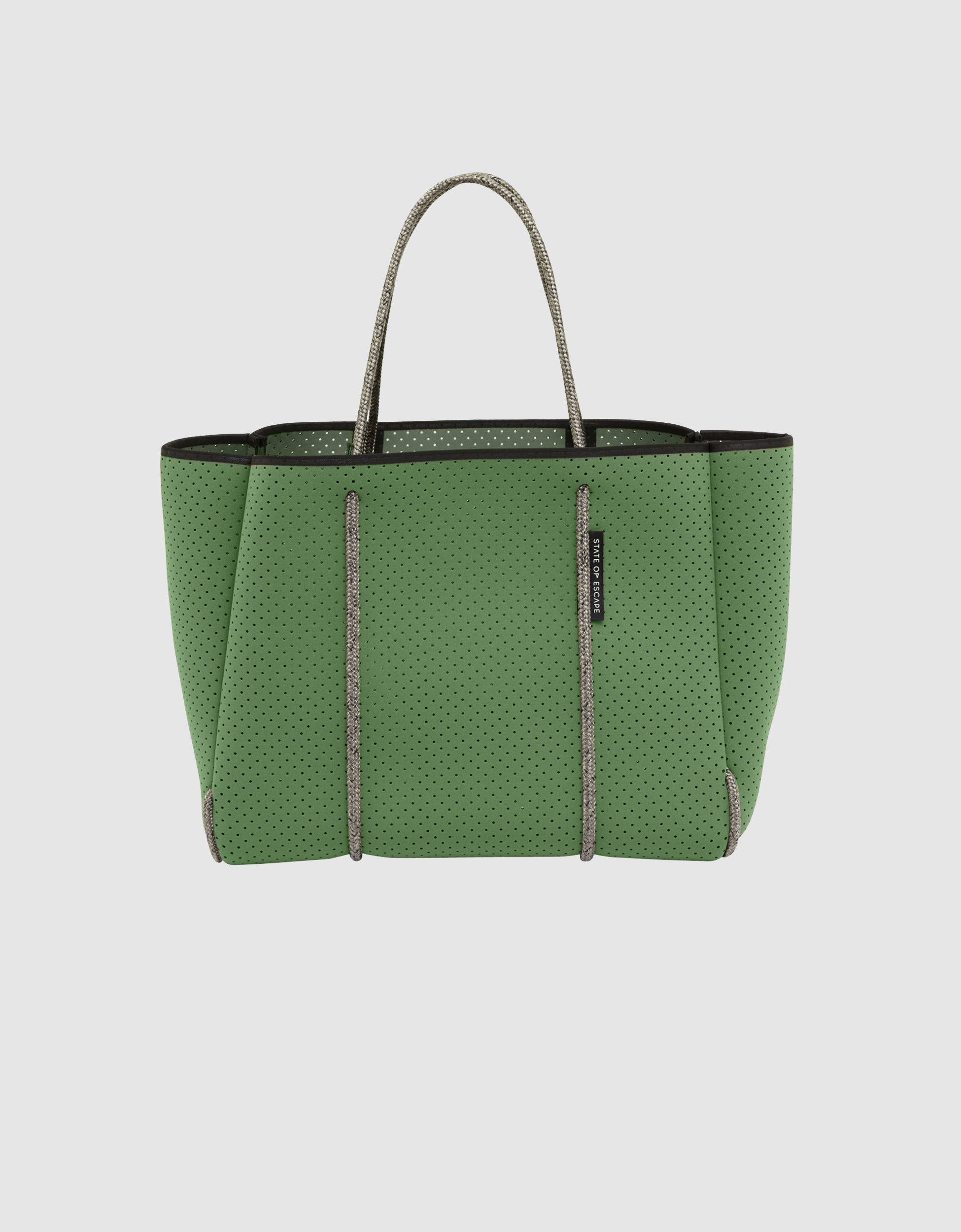 Flying Solo tote in eucalyptus / sea salt