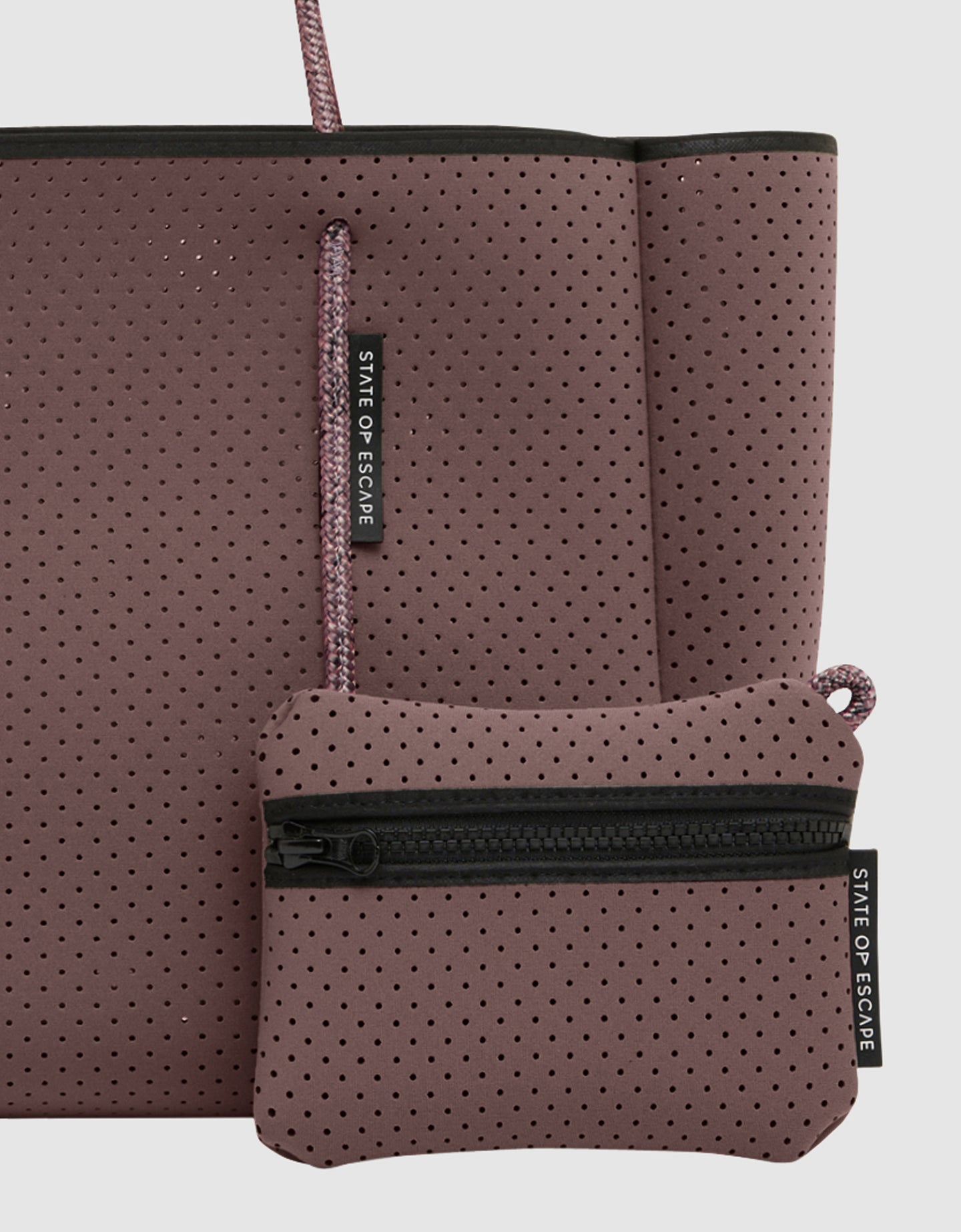 Flying Solo tote in peppercorn / espresso – State of Escape