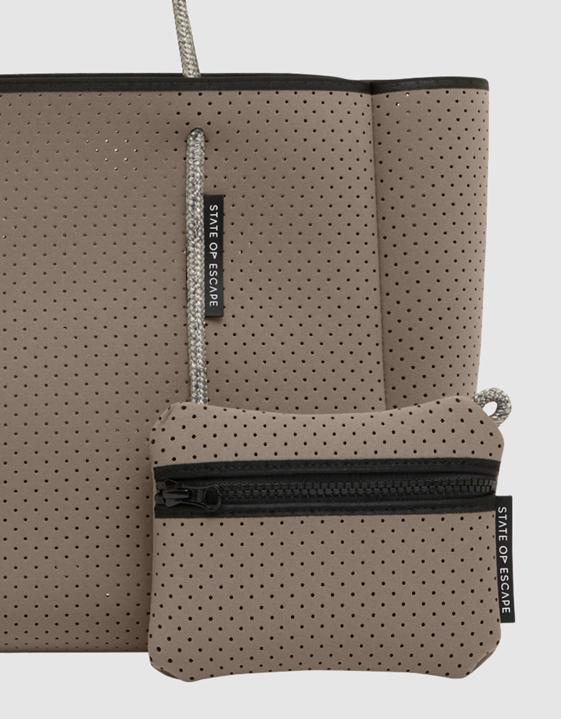 Flying Solo tote in smoke/pewter