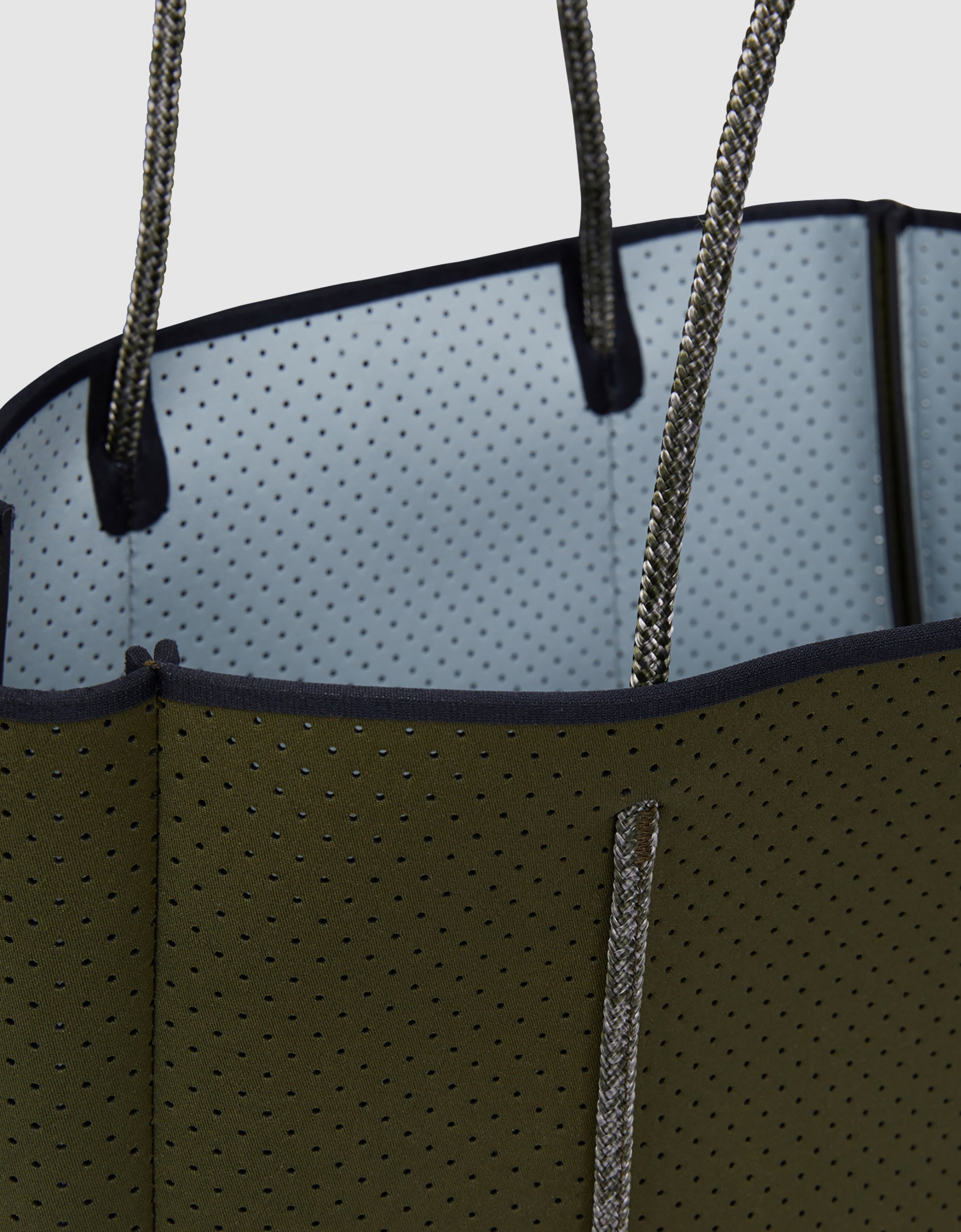 Flying Solo tote in khaki / grey (dual tone)