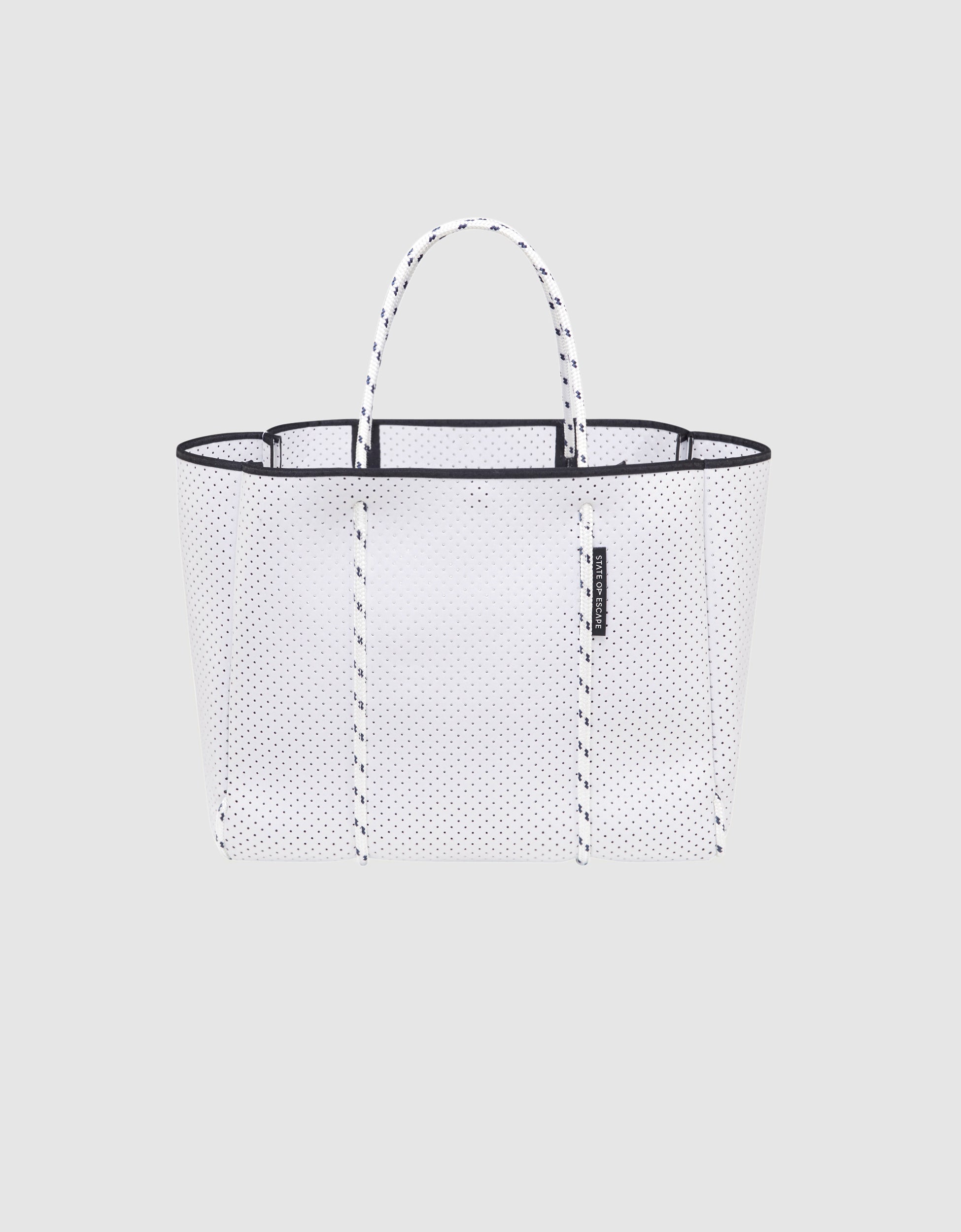 Flying Solo tote in highlight fleck white