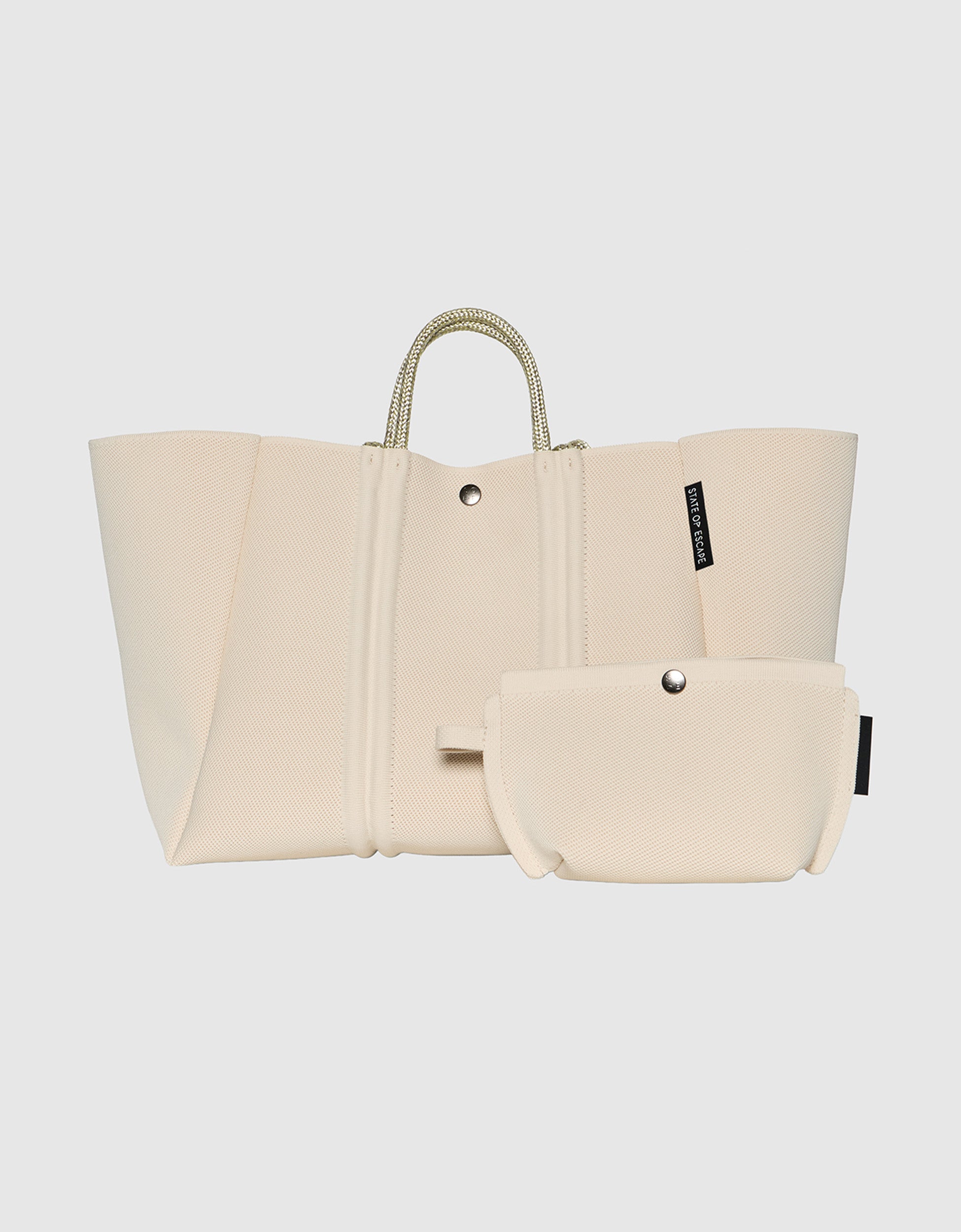 Meridian large tote in crema