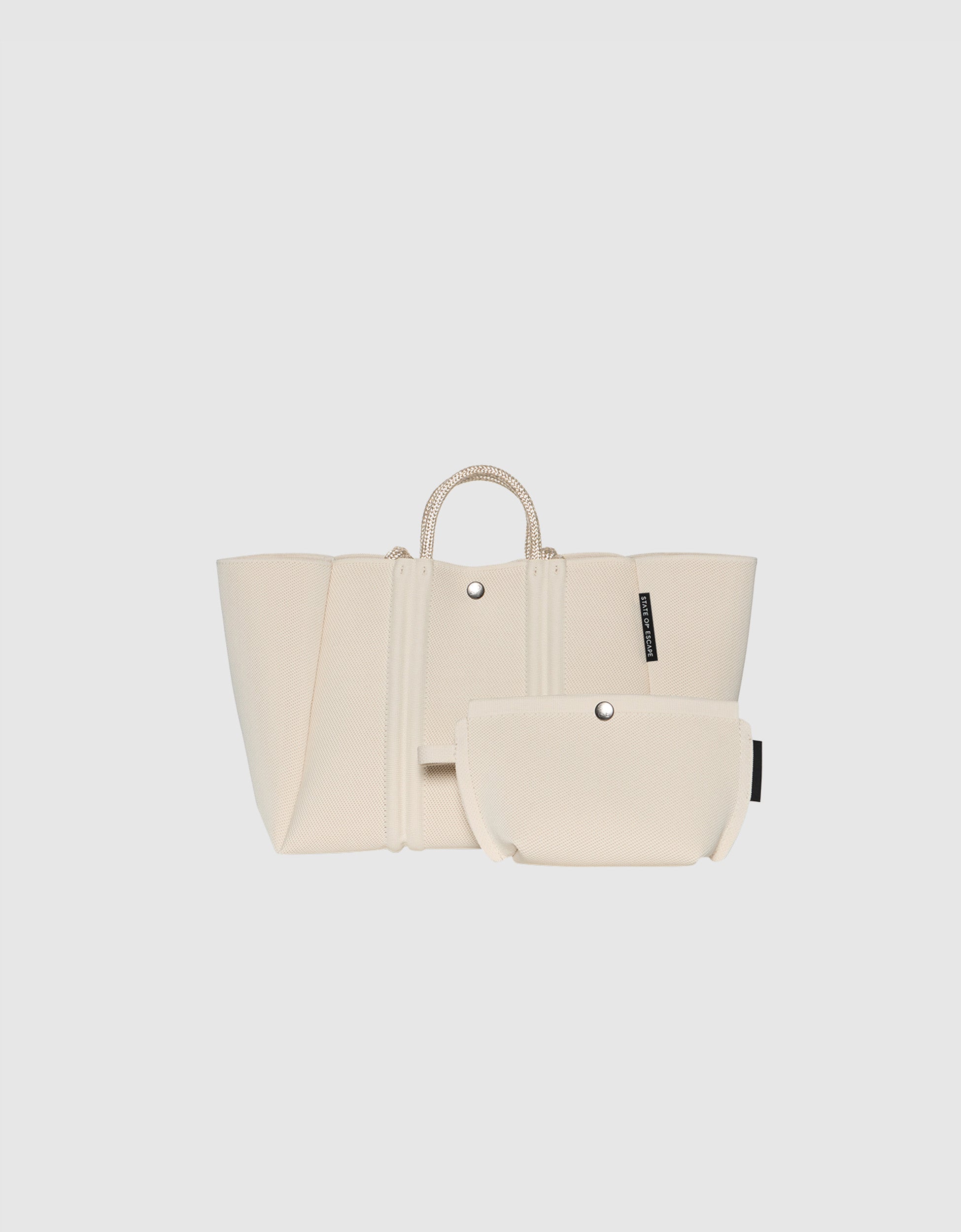 Meridian midi tote in crema