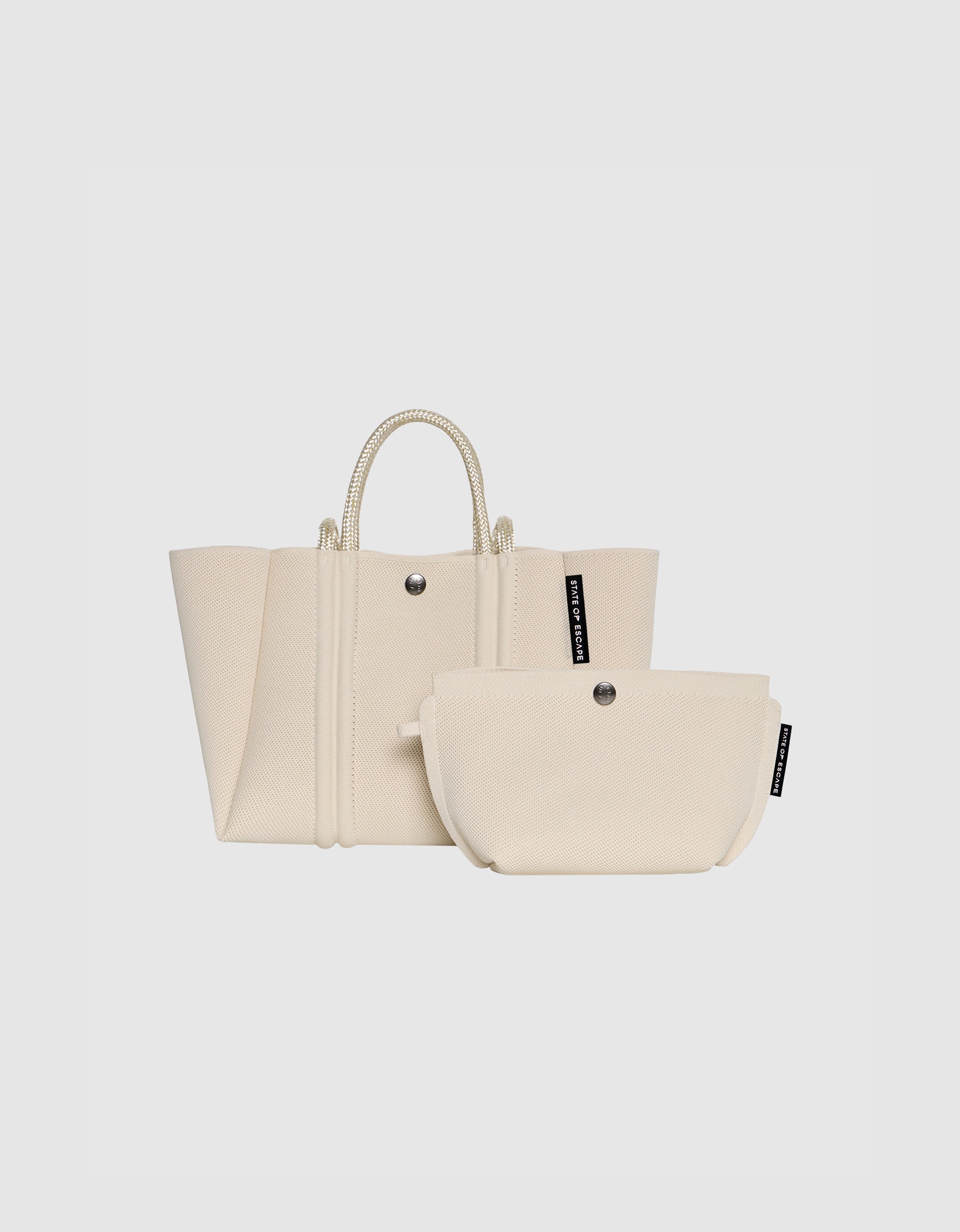 Meridian small tote in crema
