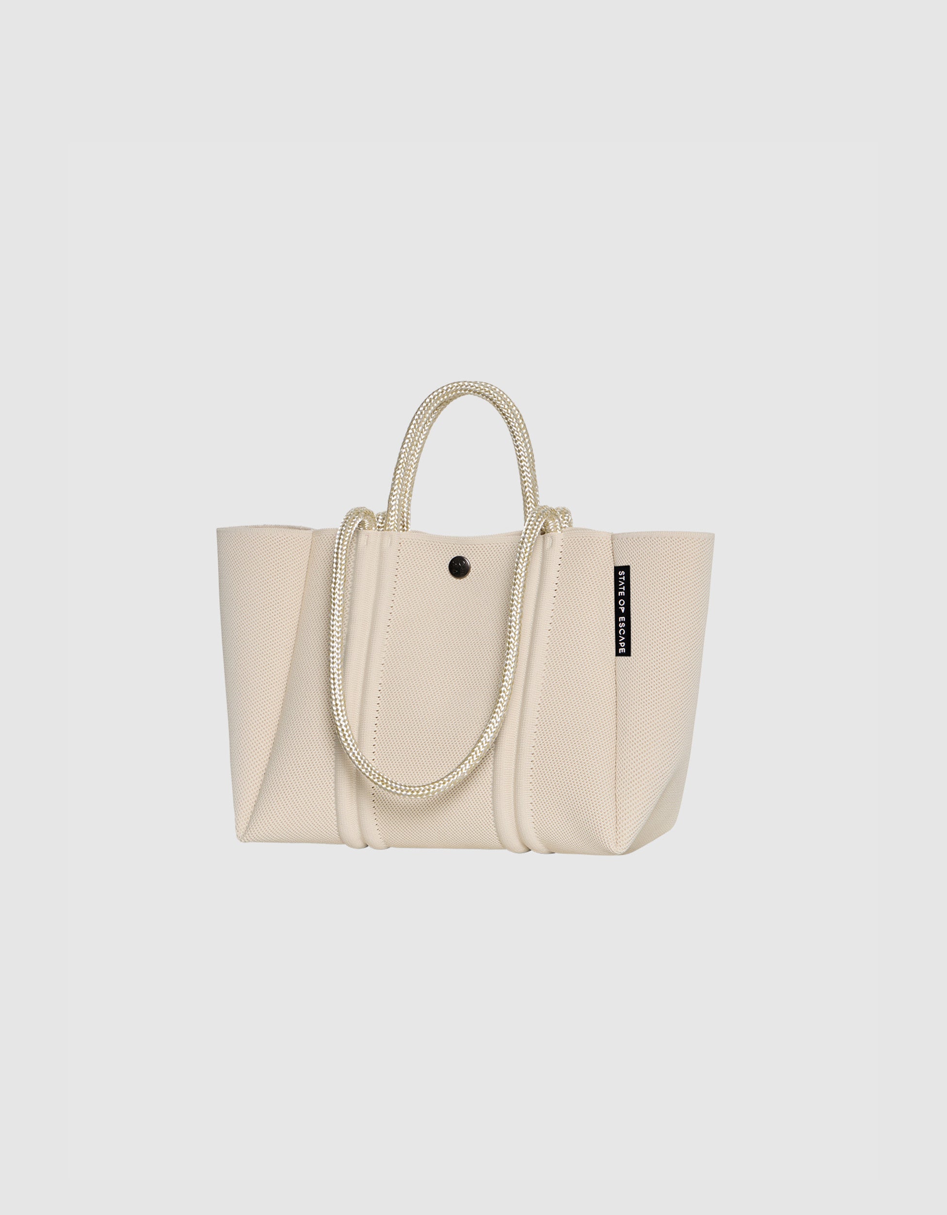 Meridian small tote in crema