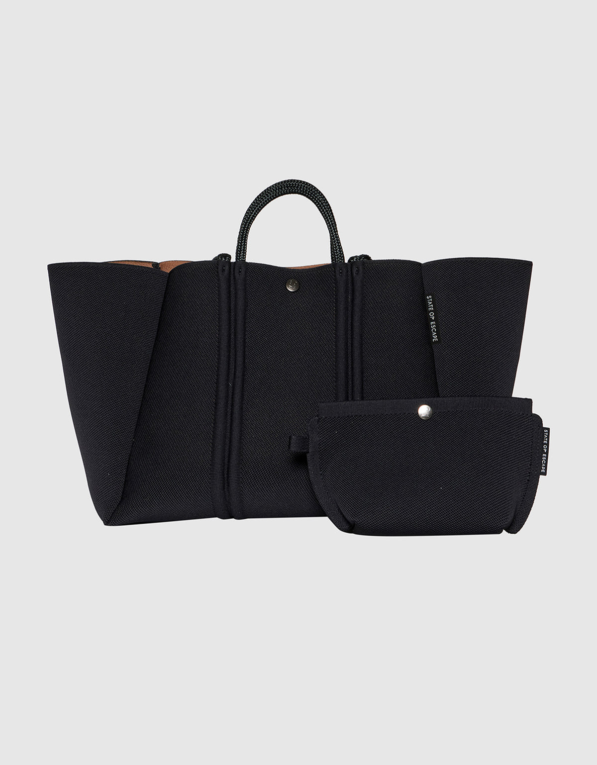 Meridian large tote black / hazelnut
