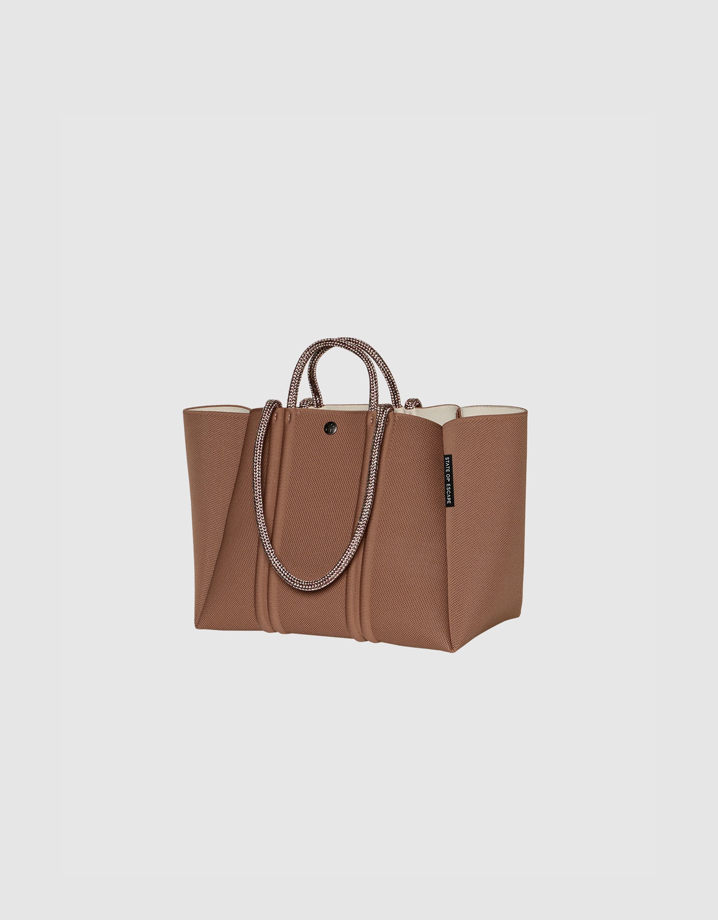 Meridian midi tote in hazelnut / crema – State of Escape