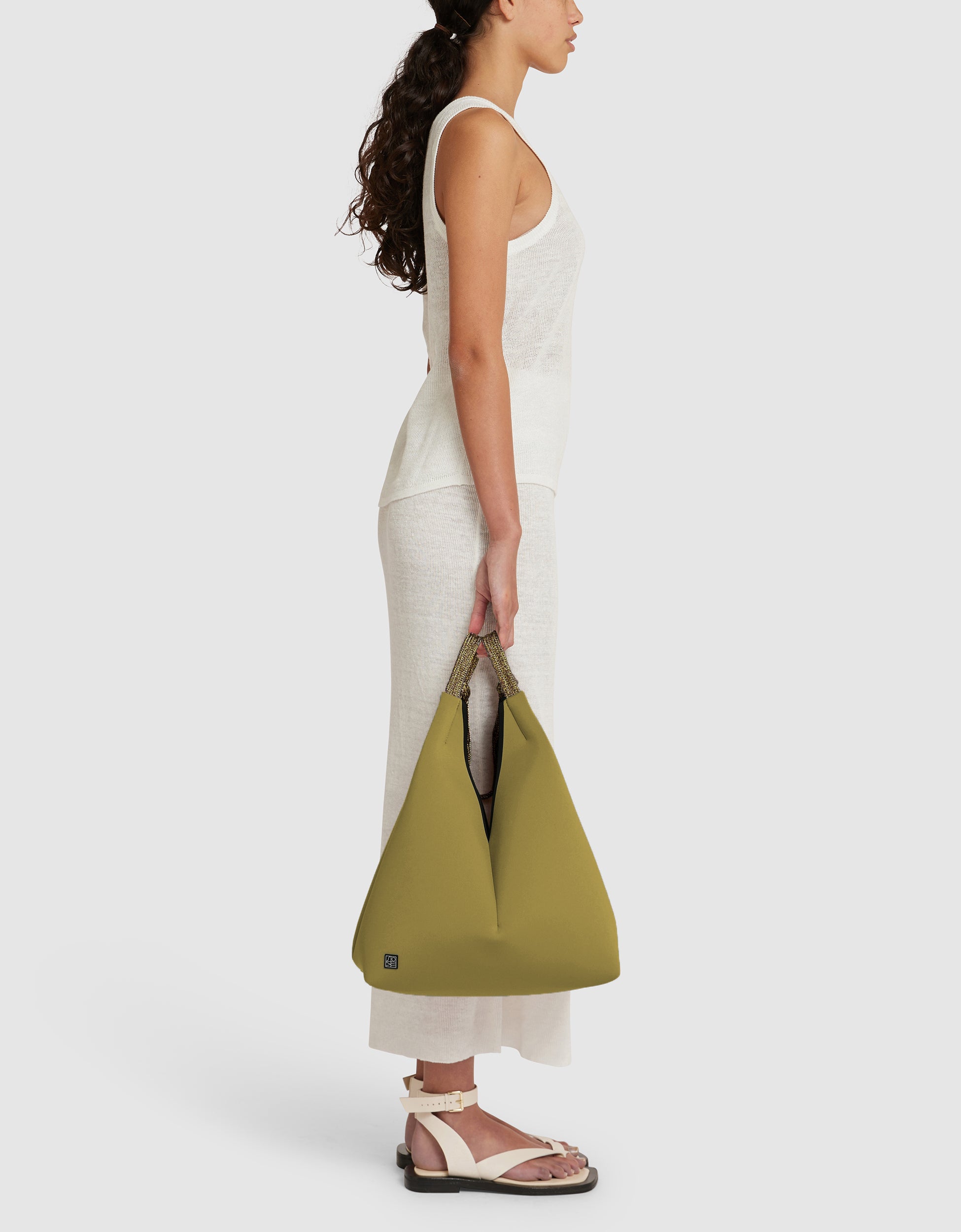 Solstice tote in olive oil