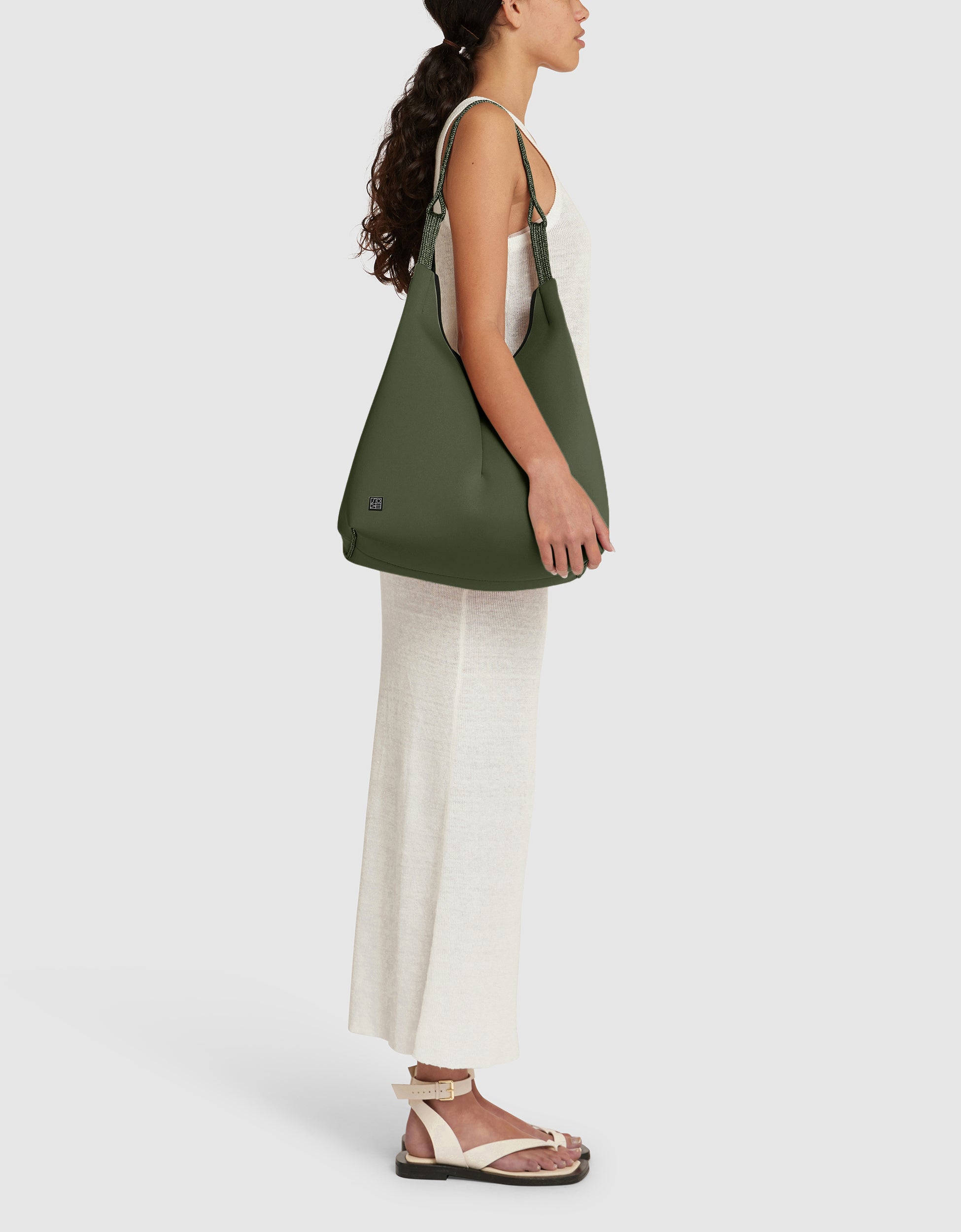 Solstice tote in smoky moss