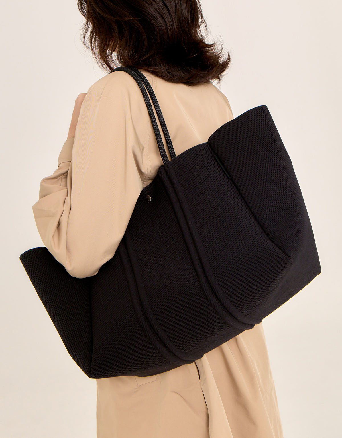 Meridian large tote black / hazelnut