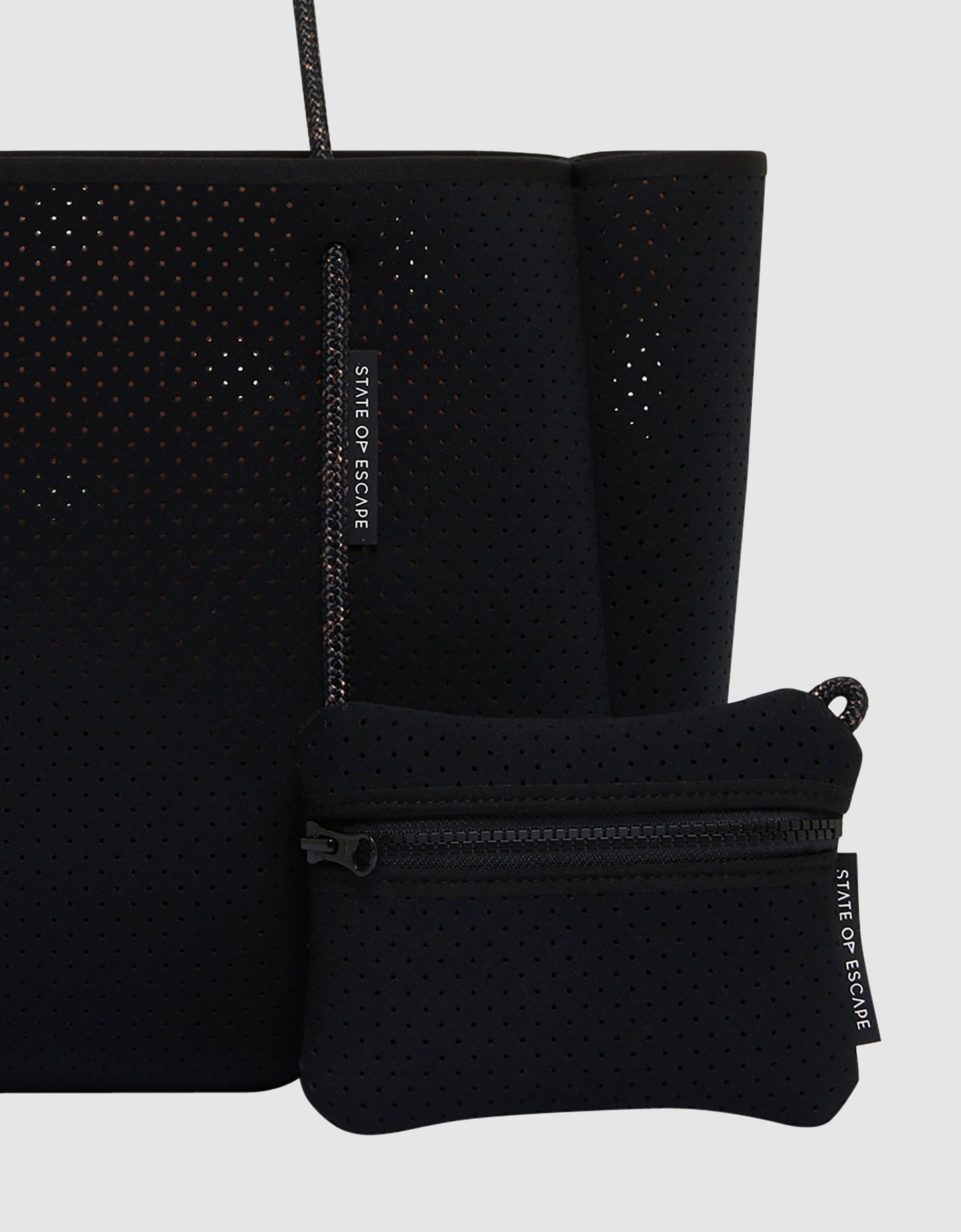 Flying Solo tote in black / saddle (dual tone) – State of Escape