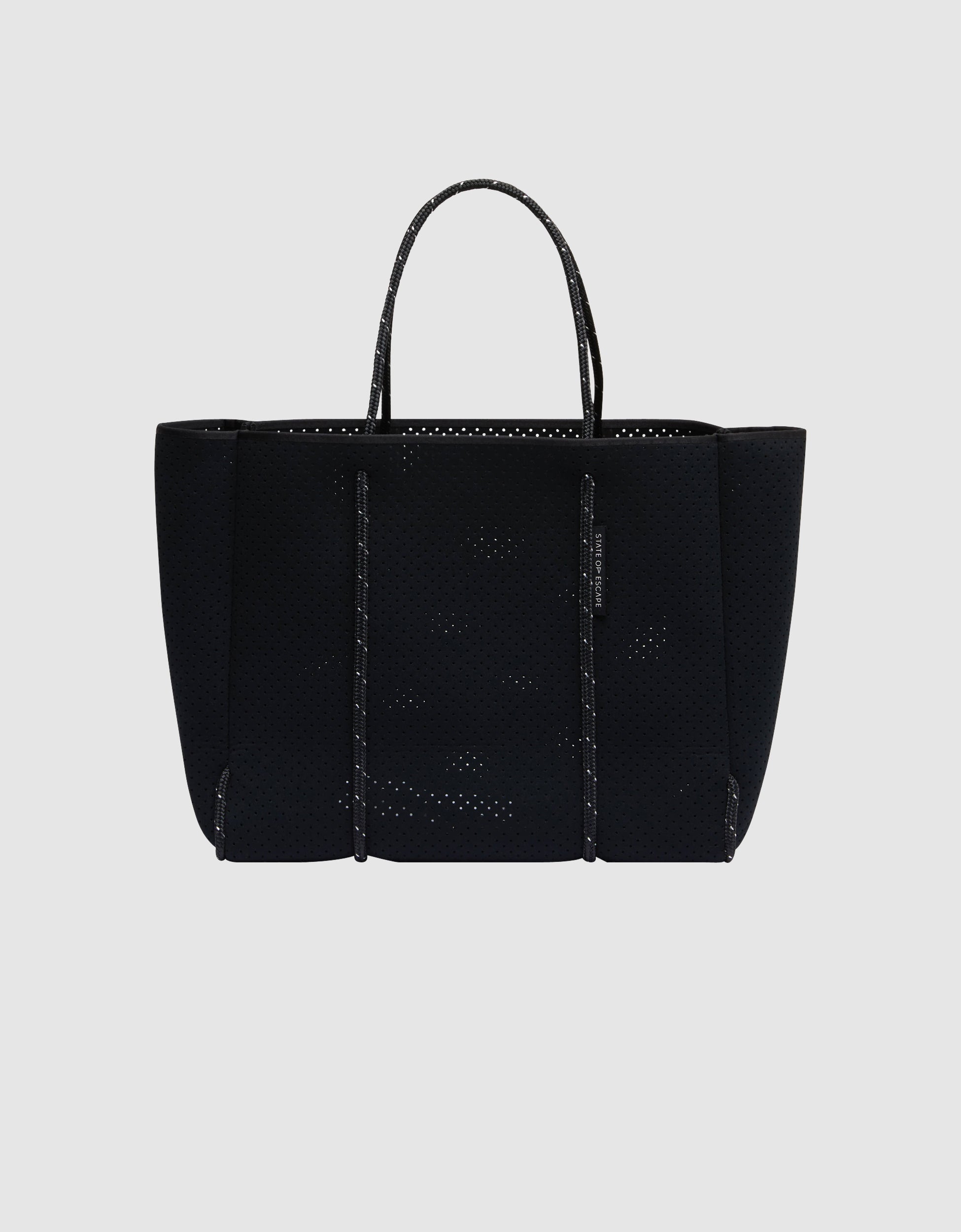 Flying Solo tote in highlight fleck black
