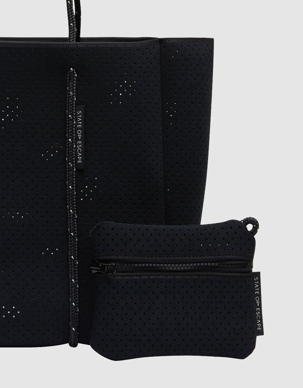 Flying Solo tote in highlight fleck black
