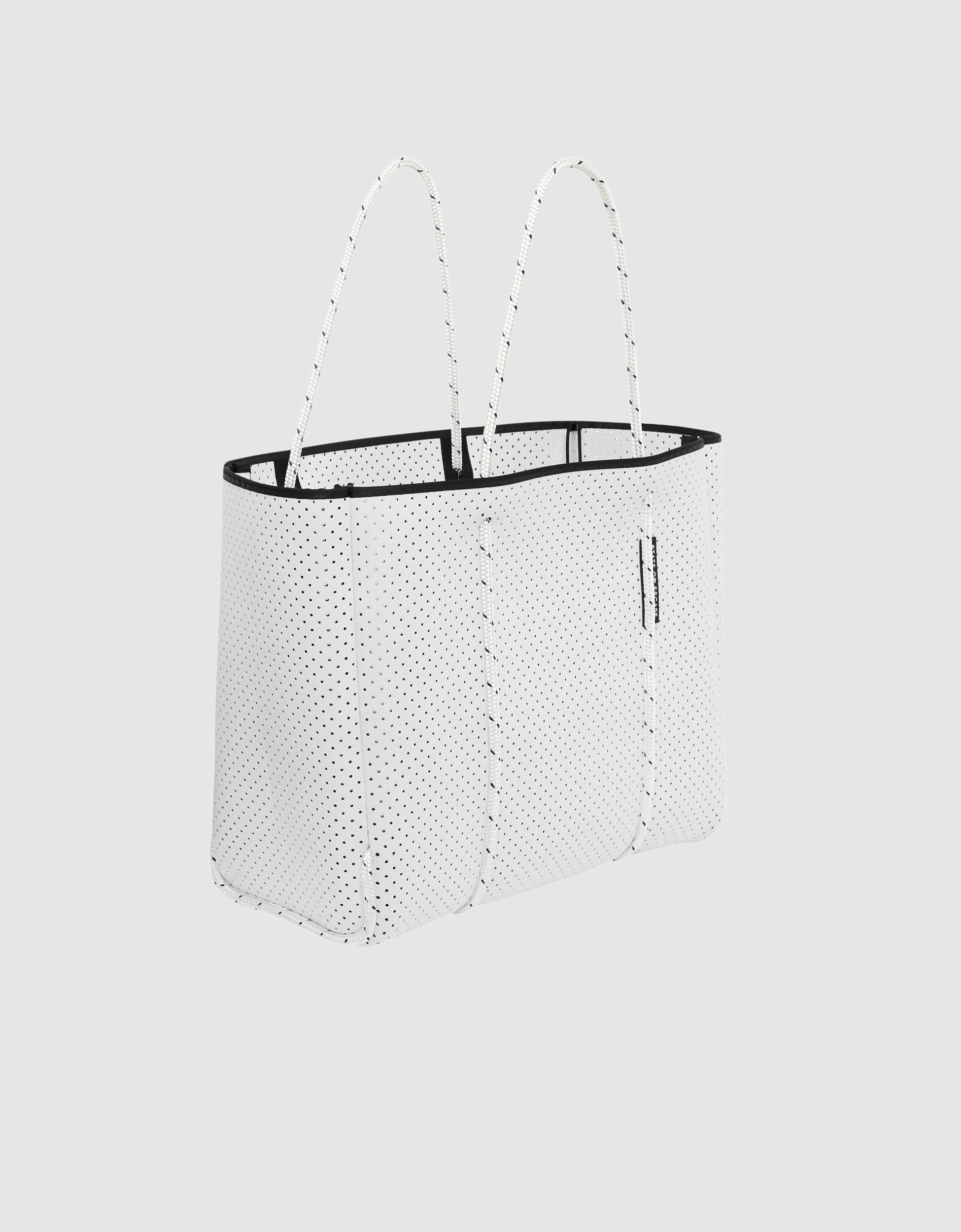 Flying Solo tote in highlight fleck white