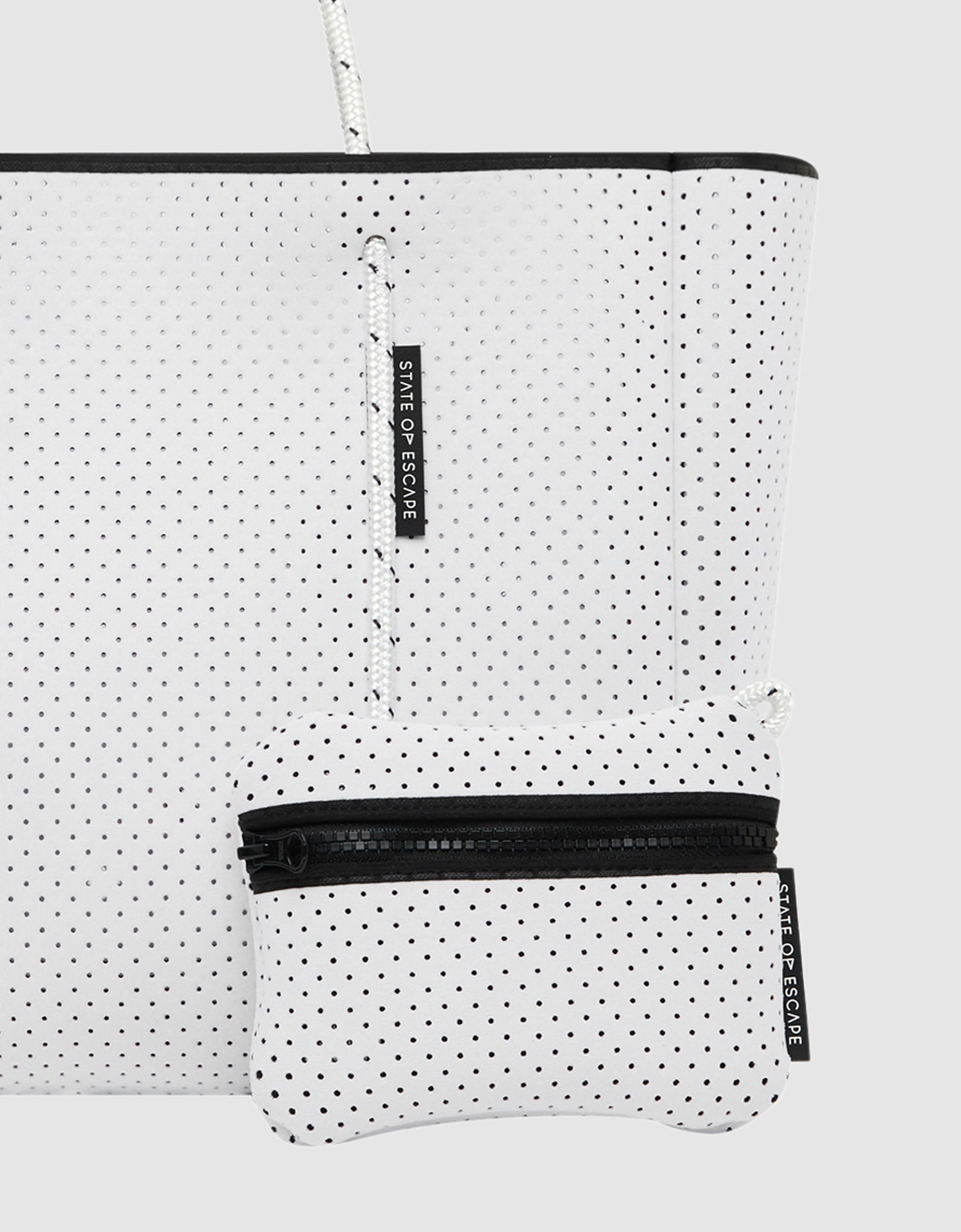 Flying Solo tote in highlight fleck white