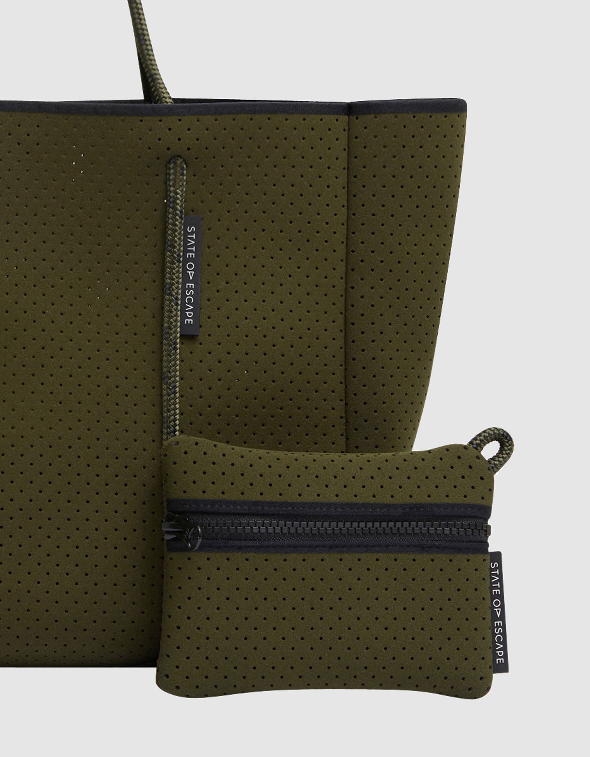 Flying Solo tote in khaki