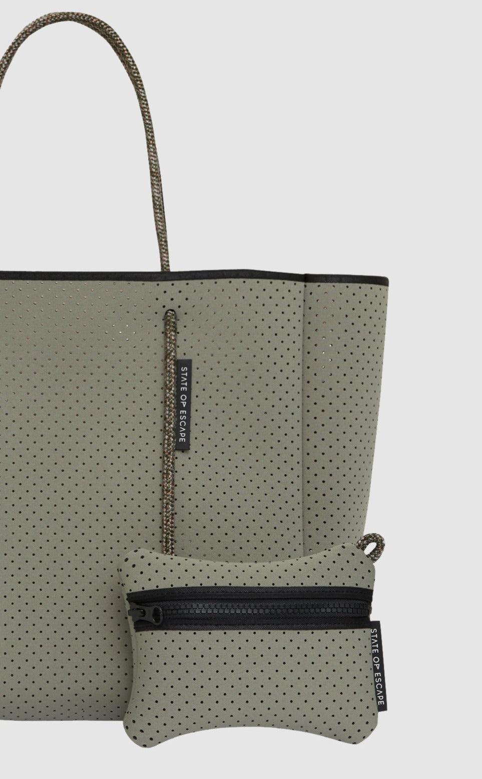 Flying Solo tote in sage / blush (dual tone)